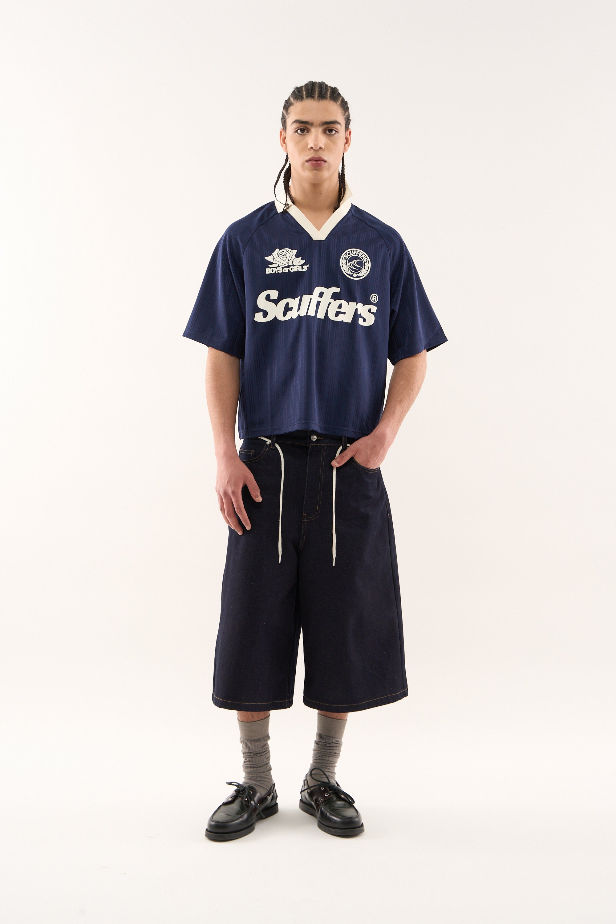 Pearl Navy Football T-Shirt