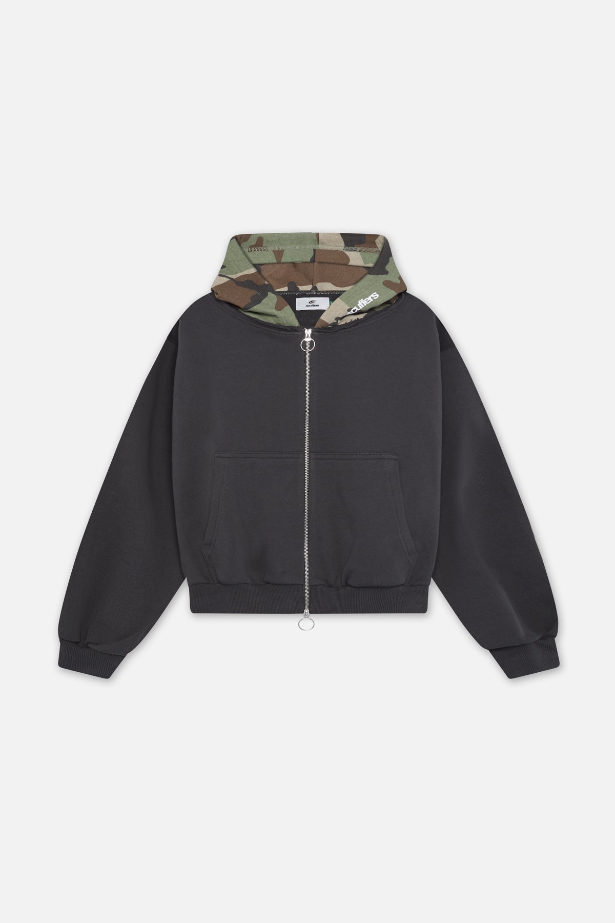 Dunkle Maske mit Reißverschluss