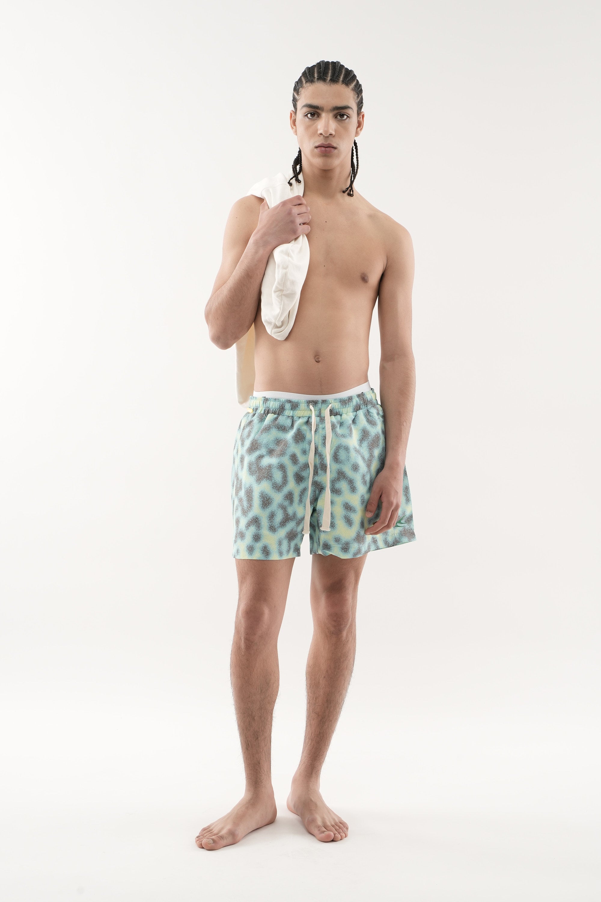 Badehose in Leopardenblau