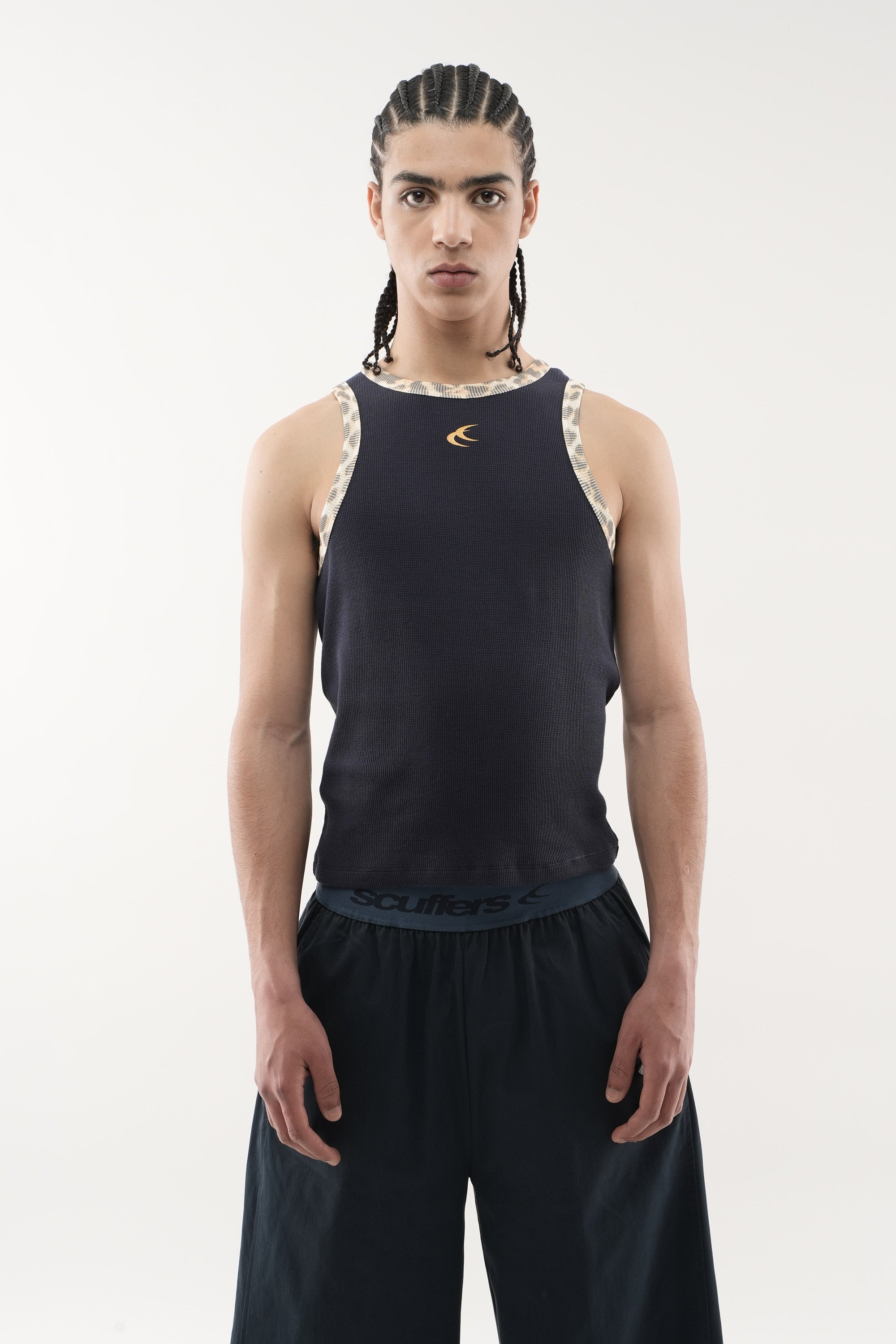 Animal Navy Waffle SCFF Tanktop