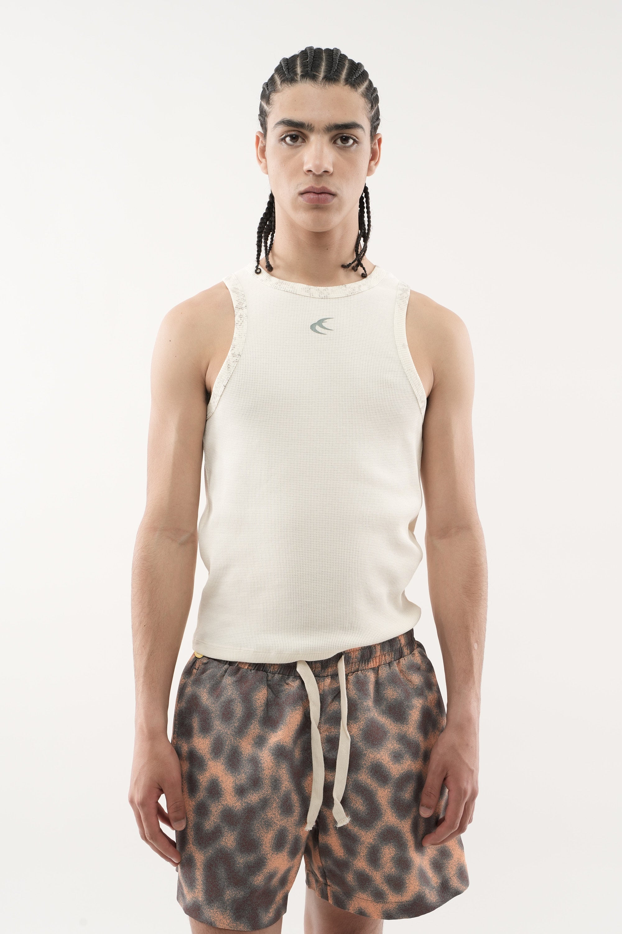 Animal Ecru Waffle SCFF Tanktop