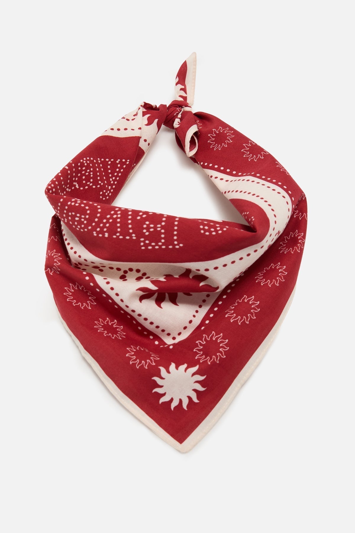 Rotes Sonnenblumen-Bandana