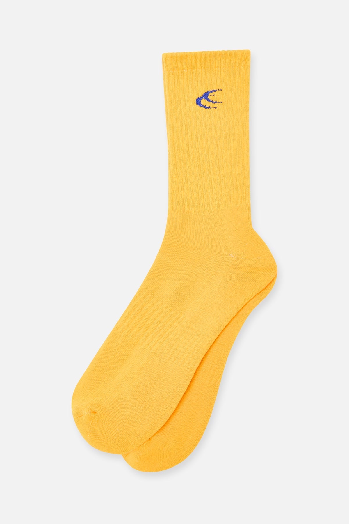 Socken mit gelbem Aufdruck