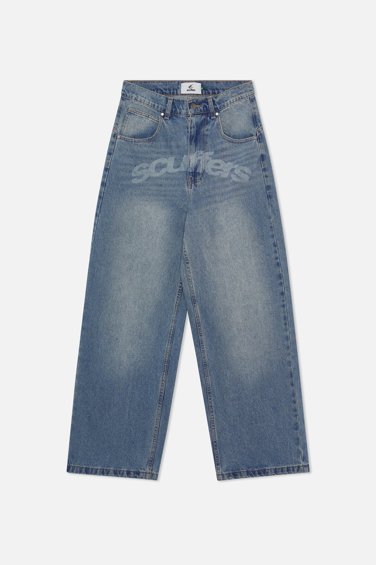 Strahlend blaue Hose