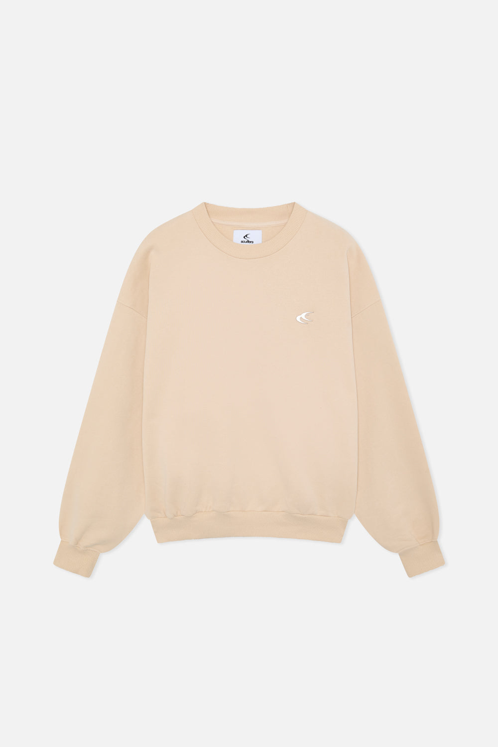 Alltagstauglicher ecrufarbener Rundhalsausschnitt