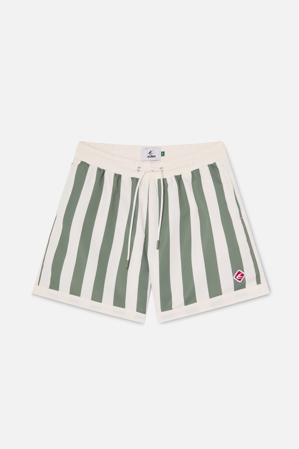 Hinterhof-Badehose aus staubigem Grün