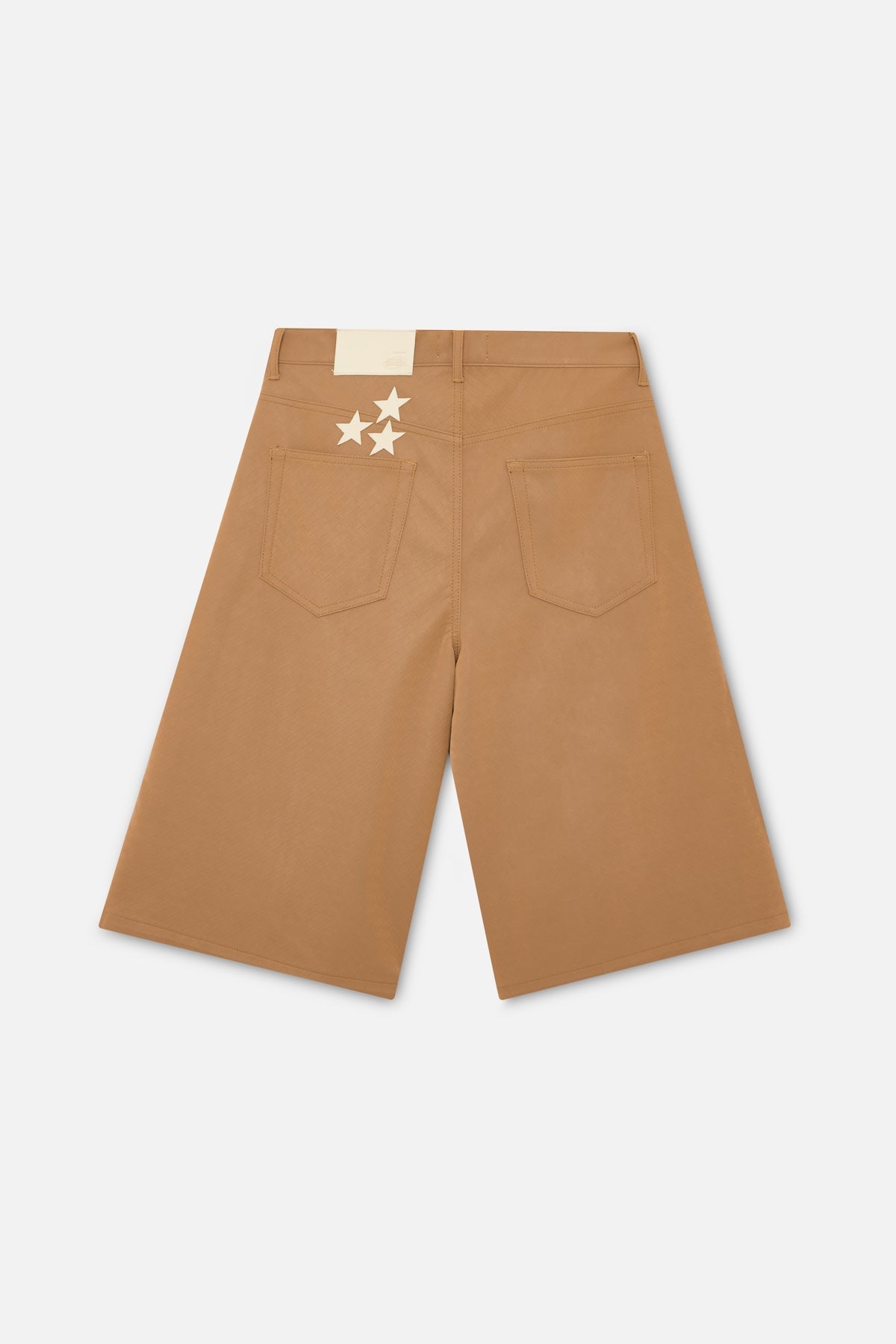 Geflochtene Kamelhaar-Jumbo-Shorts