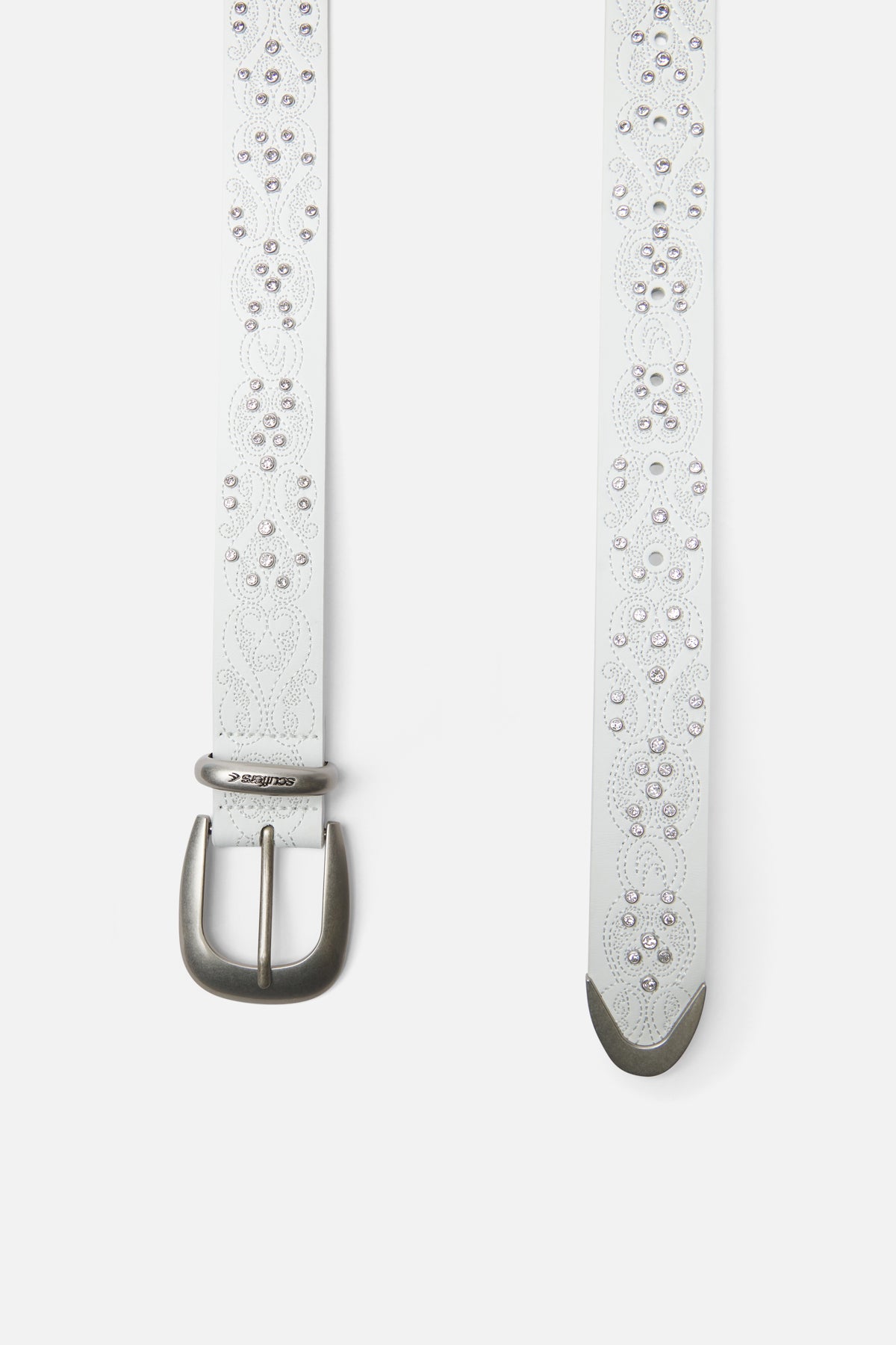 Glänzender hellgrauer Gürtel