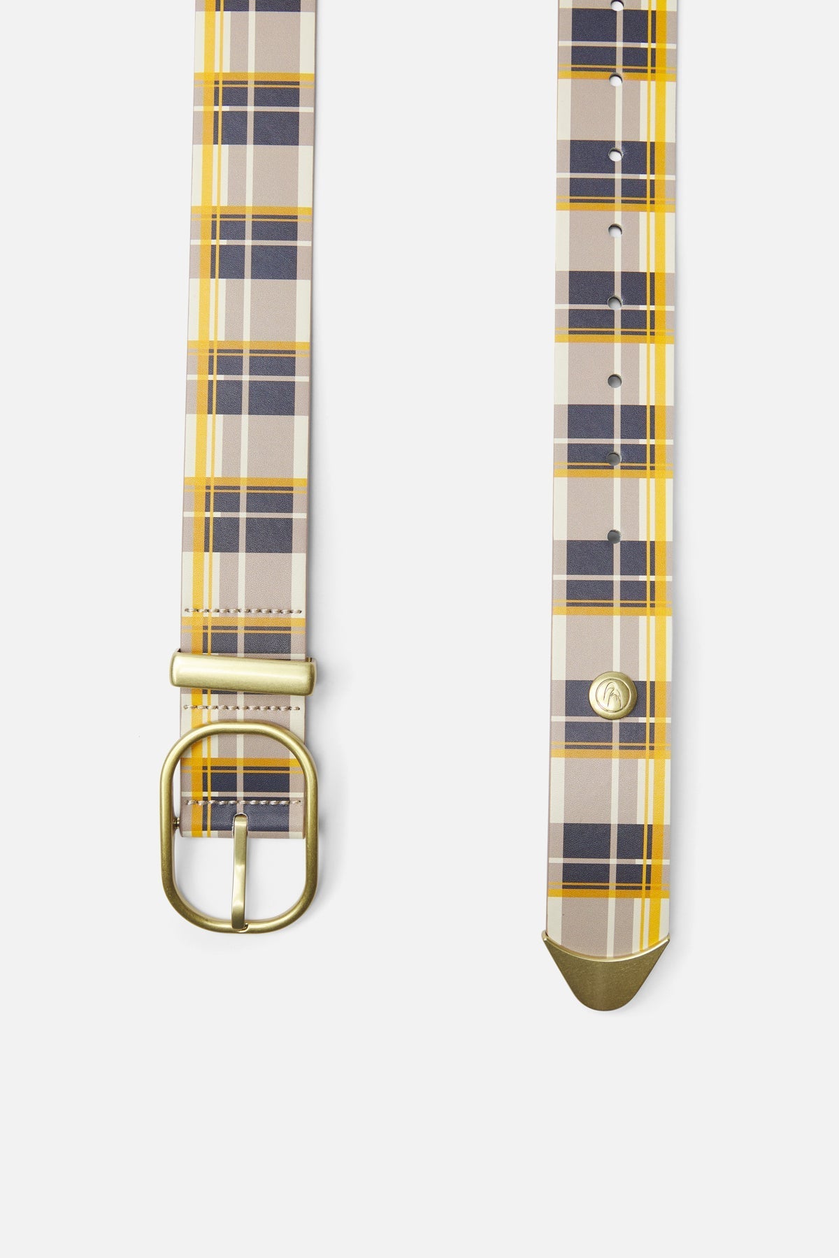 Karierter brauner Gürtel