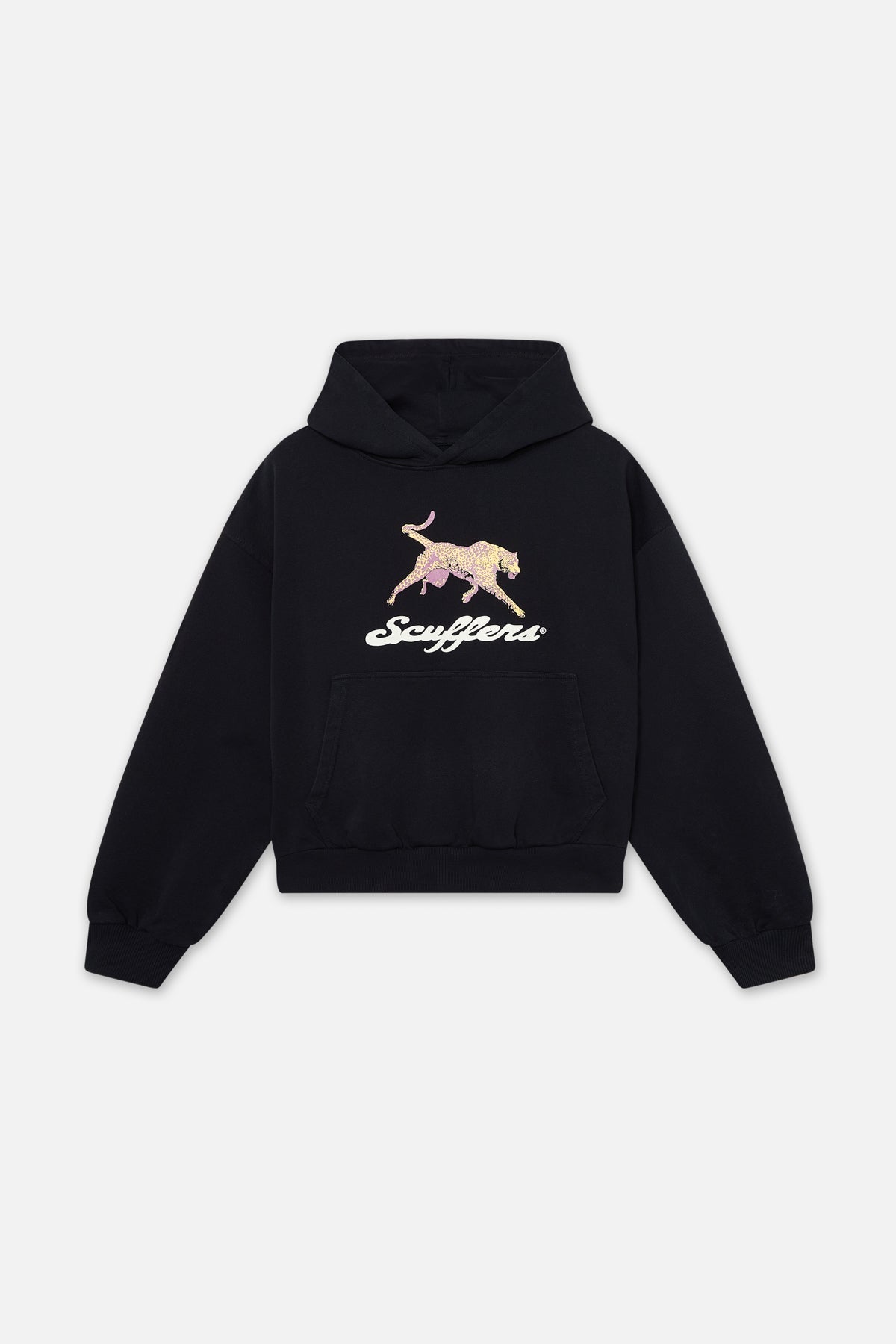 Schwarzer Leoparden-Hoodie