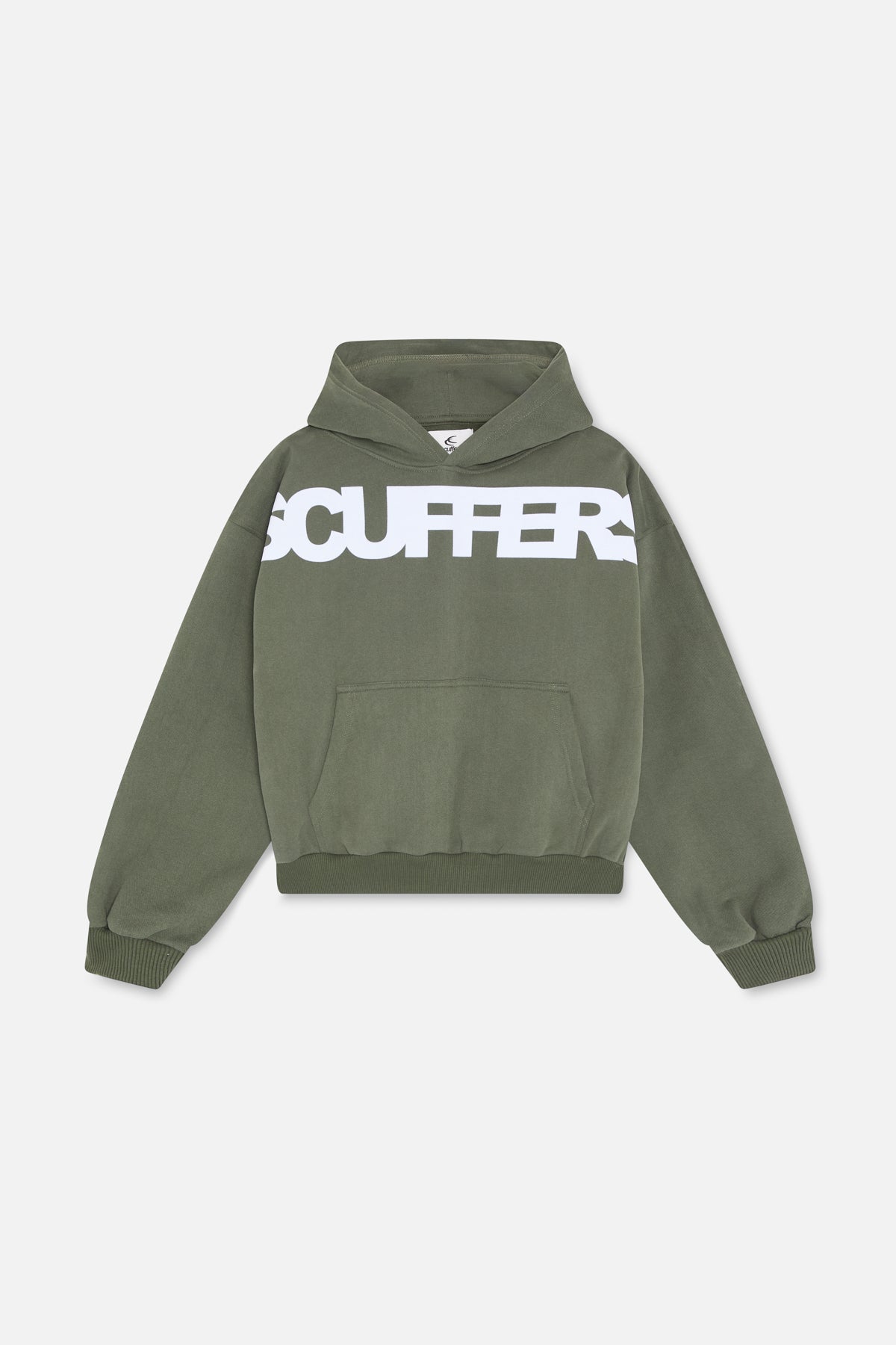 Flockgrüner Hoodie