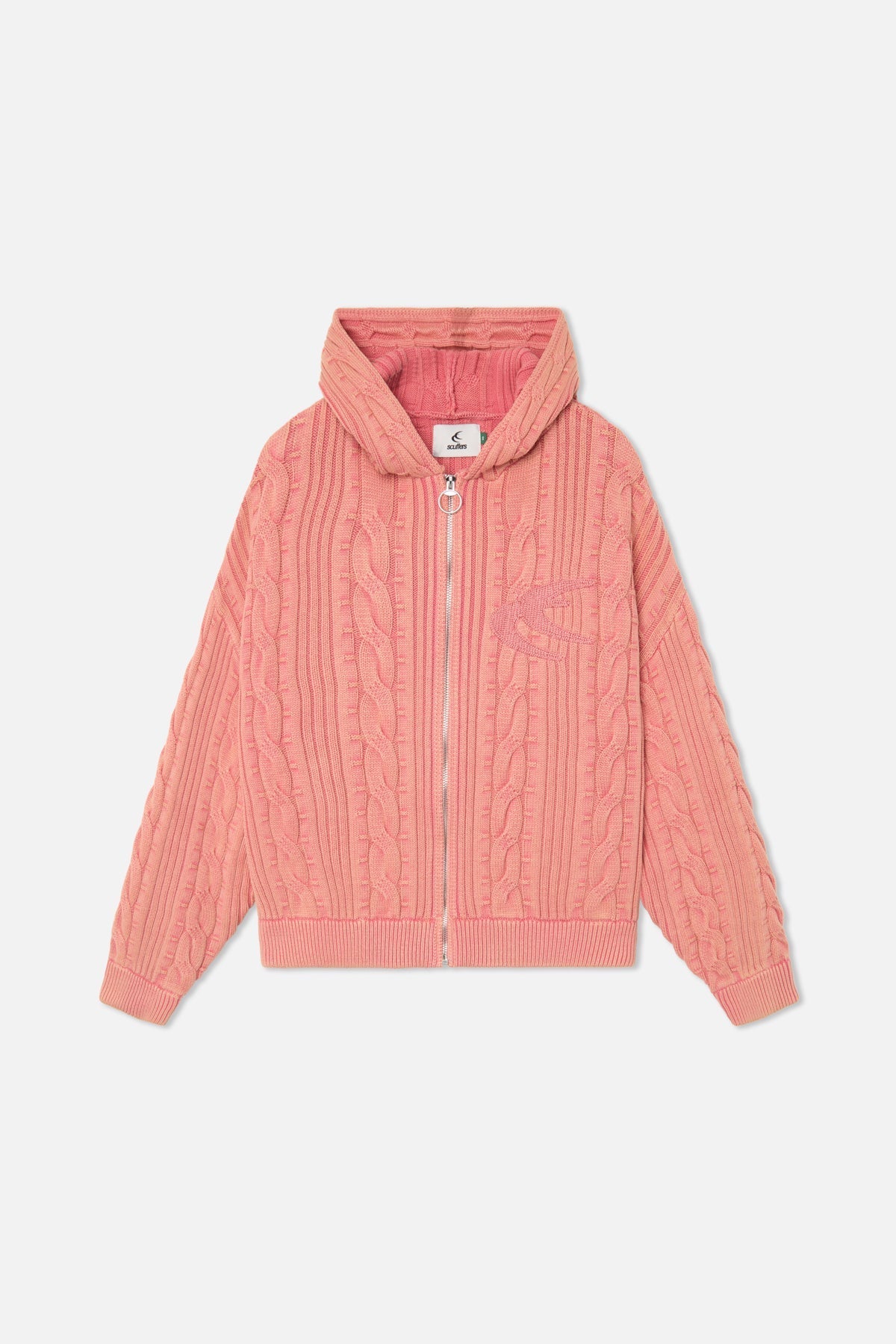 Latte Zipper Pink Strick