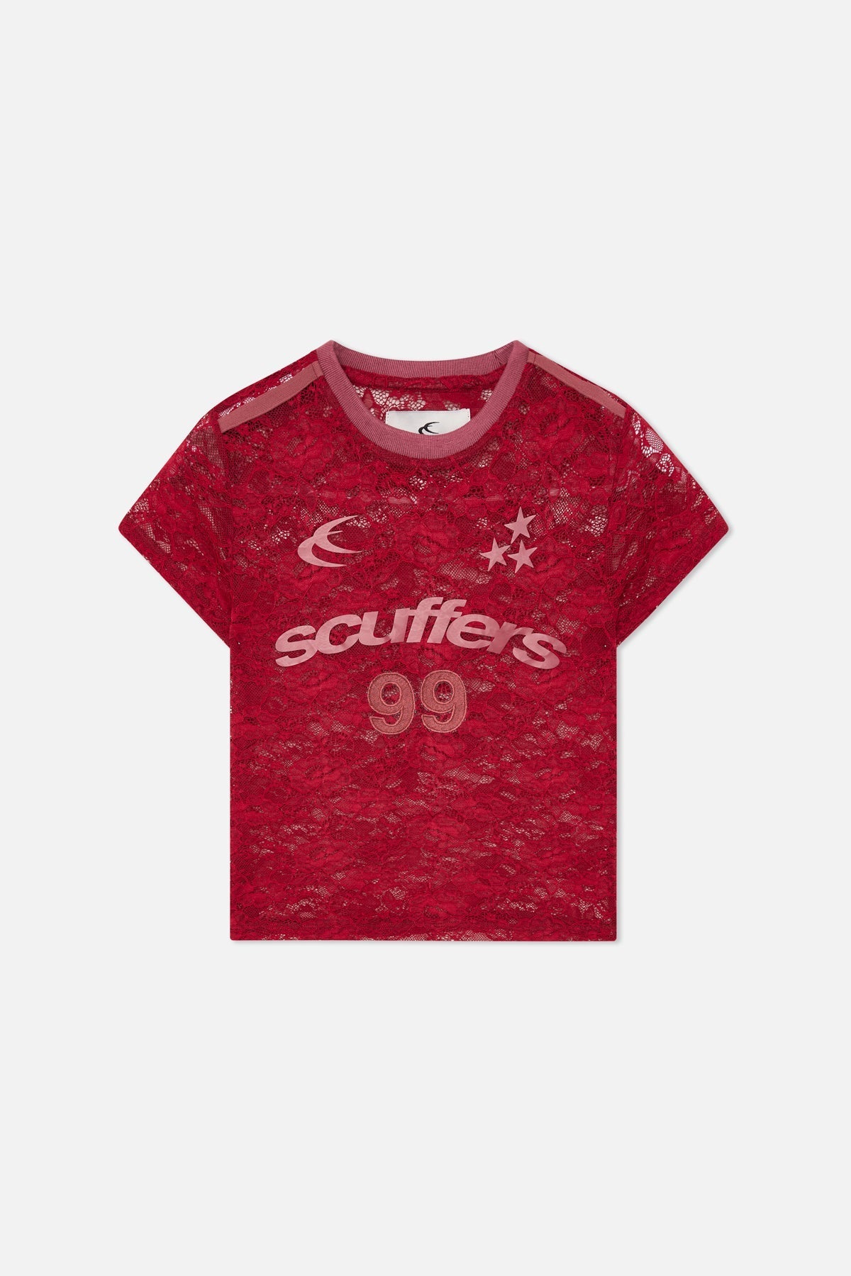 99 Lace Burgunderrotes Top