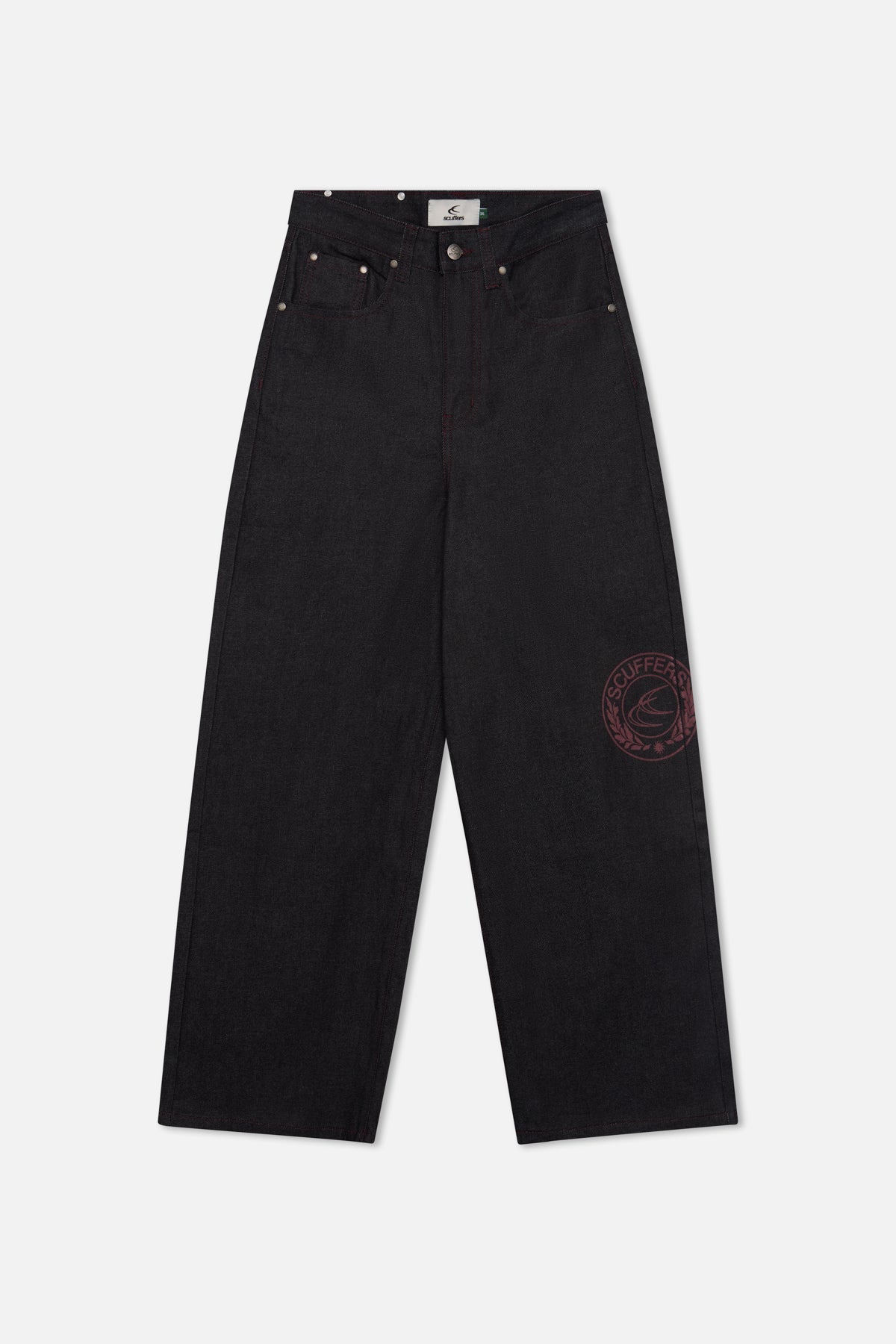 Bimbo Dunkelburgunderfarbene Hose