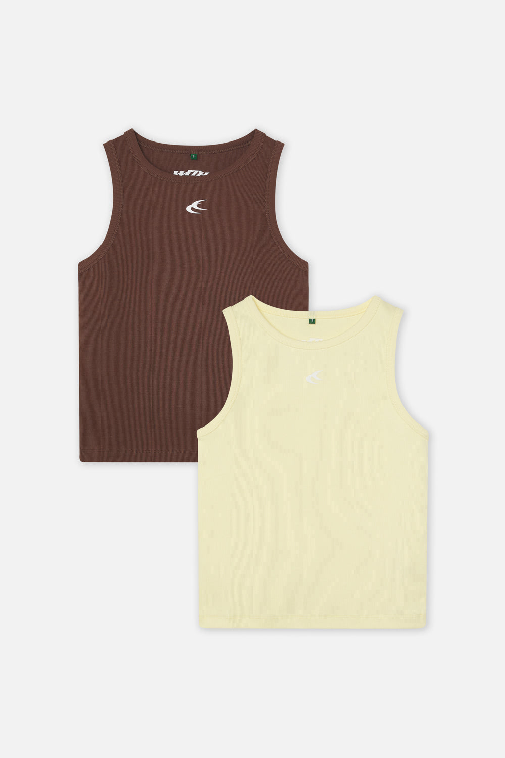 Braunes und gelbes Canale Scff Tanktop-Pack