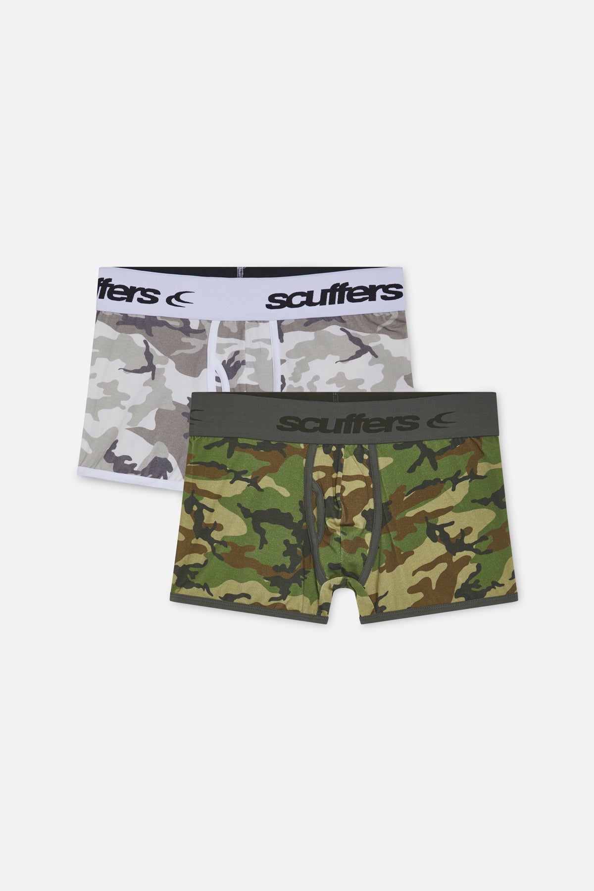 Camo Brief Green &amp; Grey Boxers