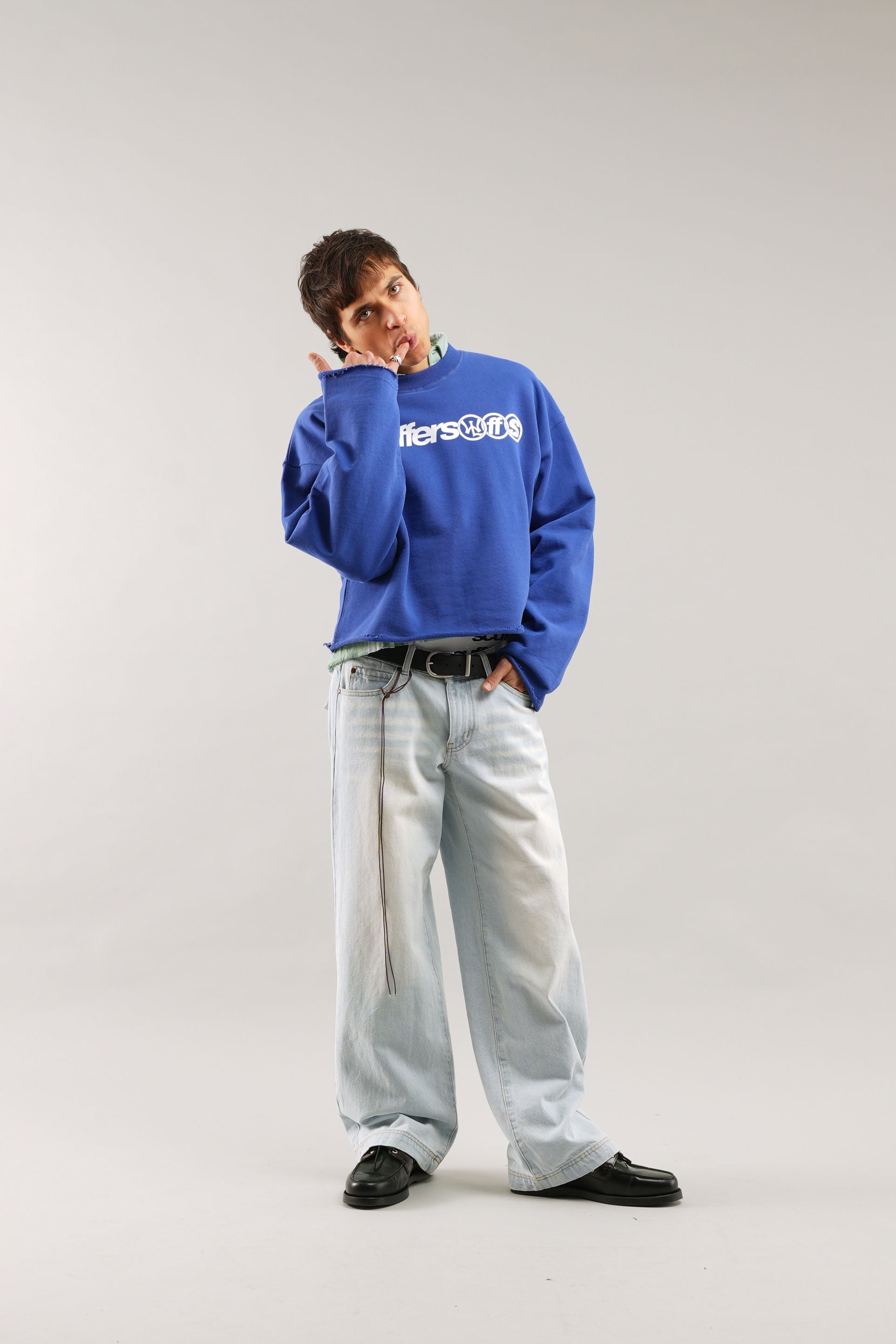 New Age Royalblaues Sweatshirt