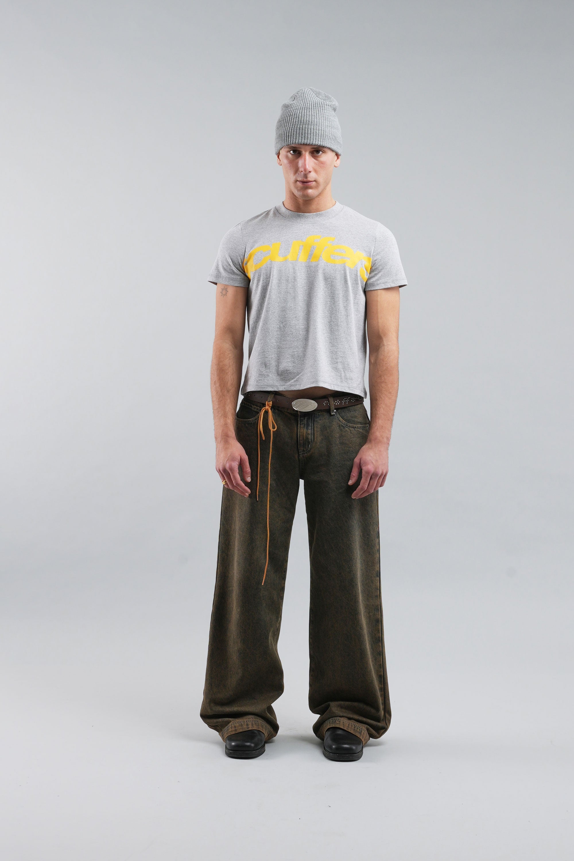 Himmelgrau meliertes Top