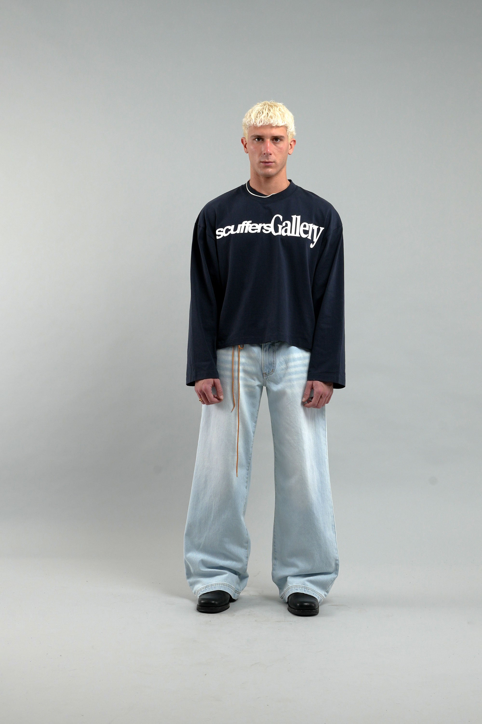 Curator Navy Langarmshirt