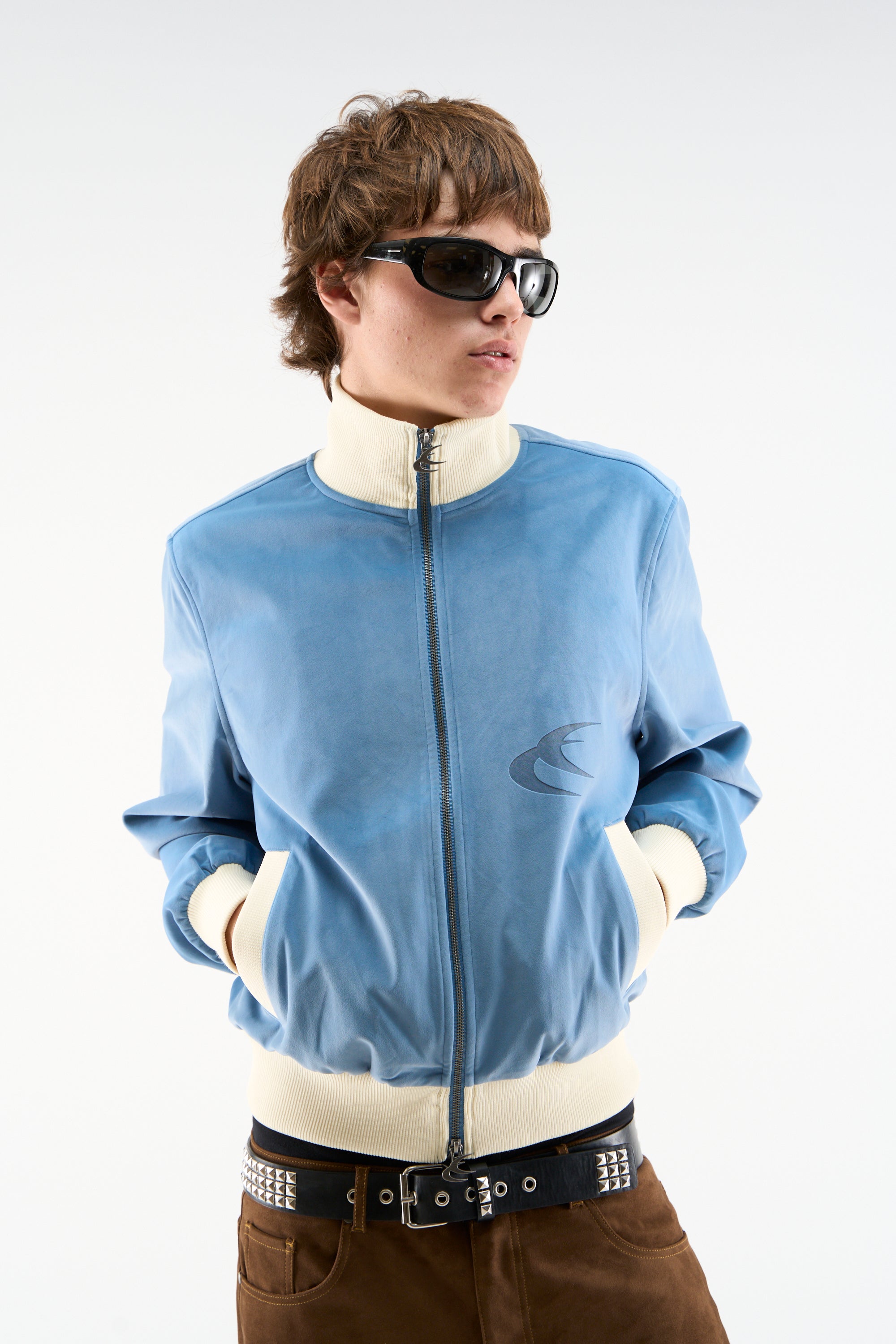 Schneeblauer Reißverschluss