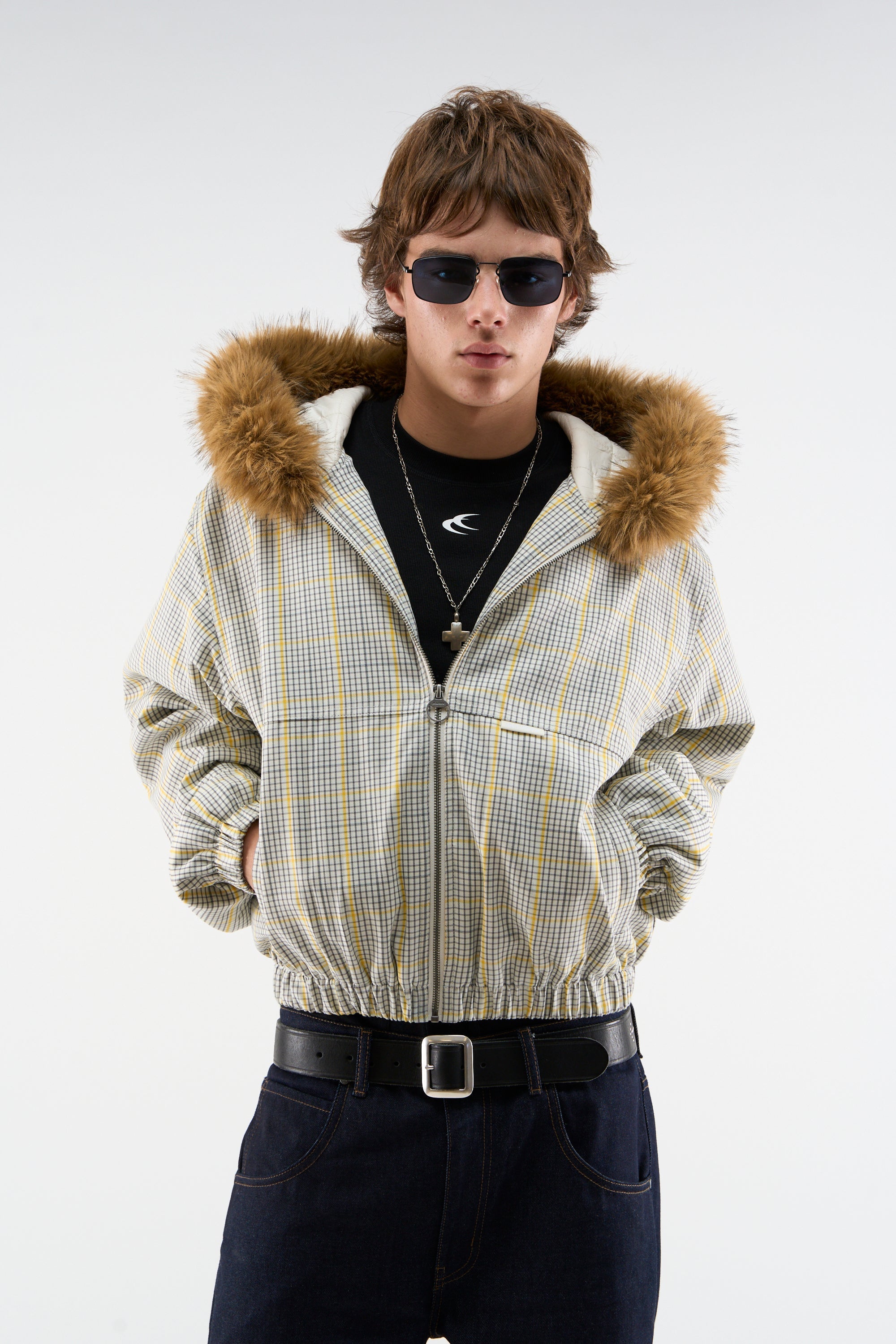 karierte Arbeitsjacke