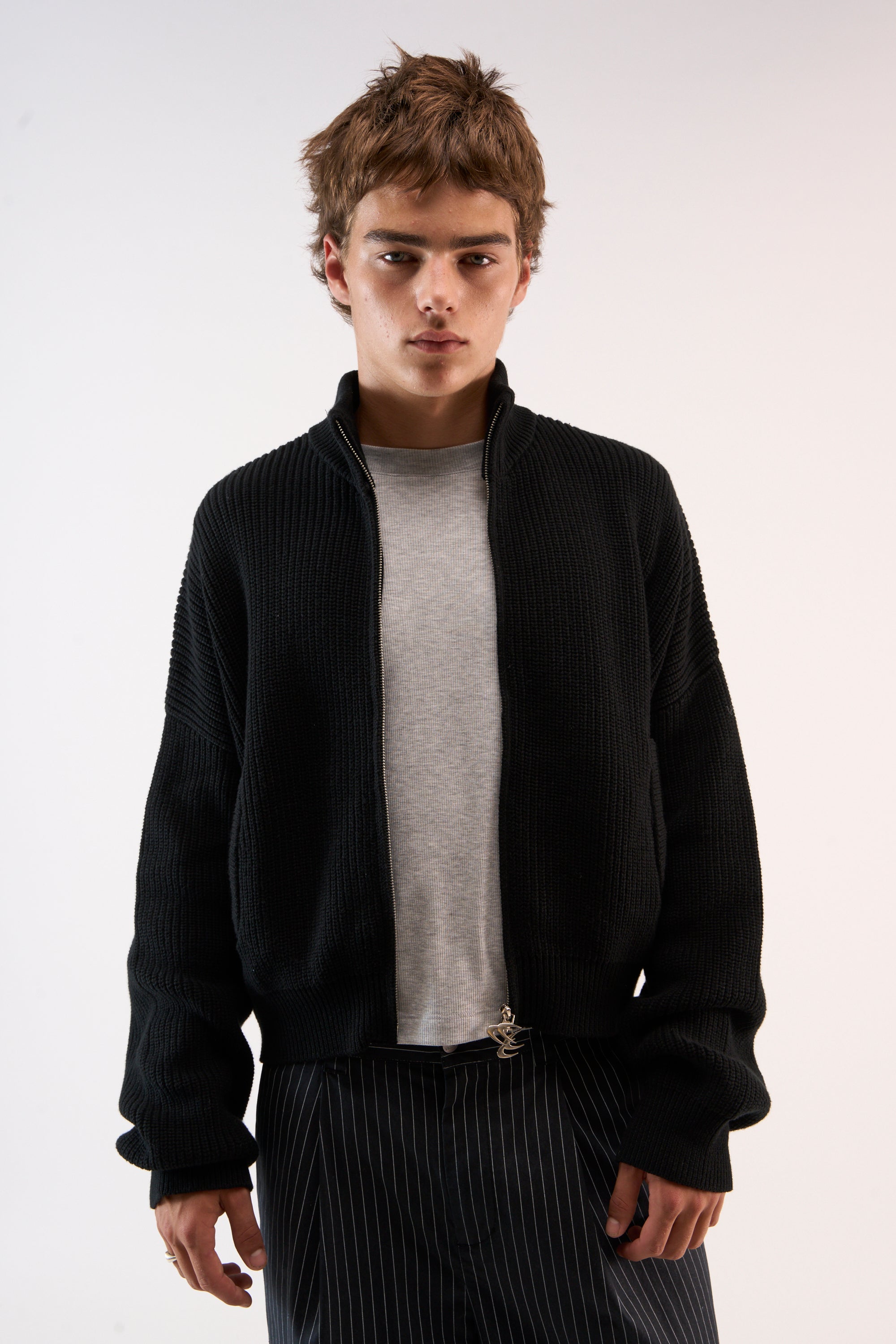 Delore Schwarzer Strickreißverschluss