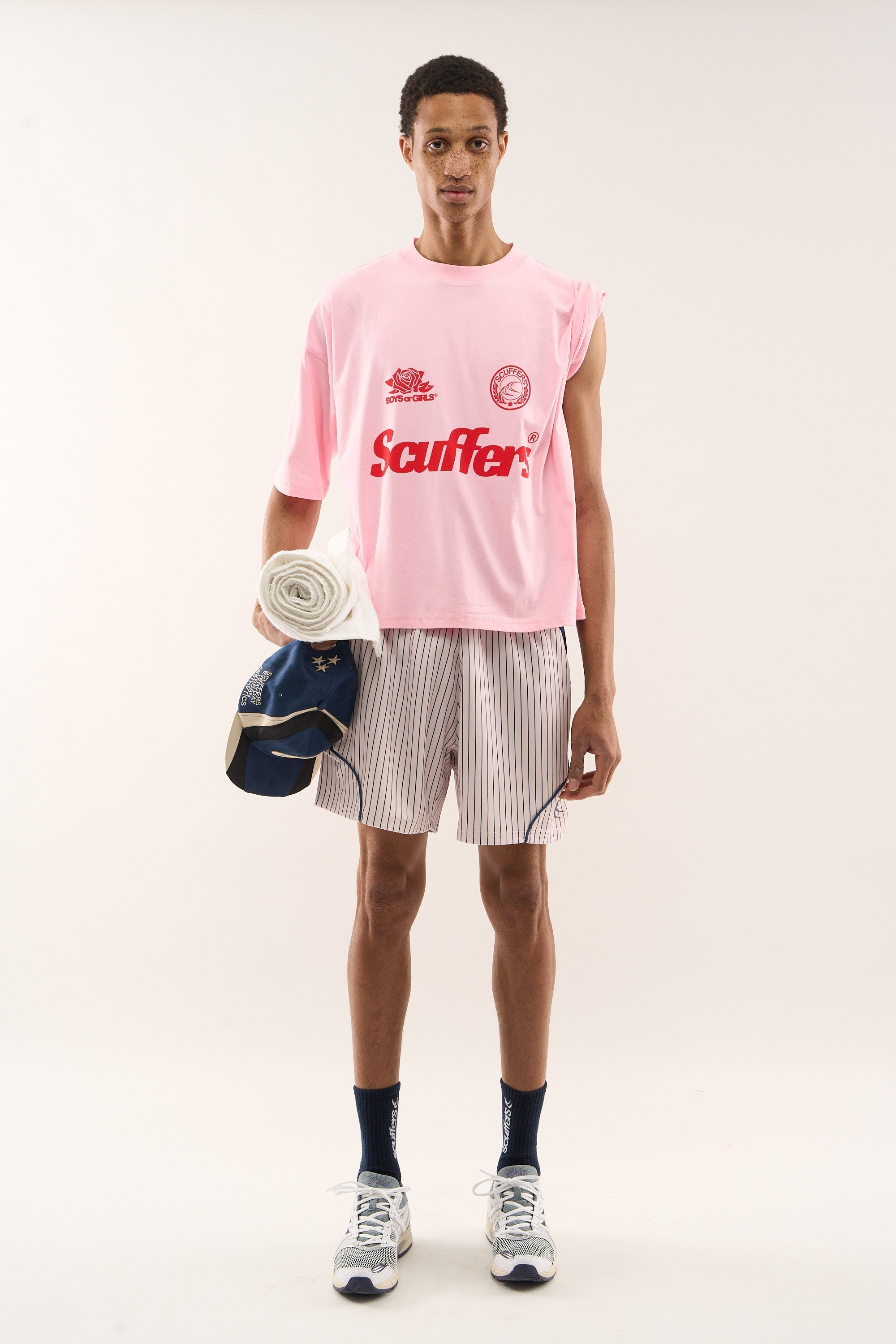 Perlmuttrosa T-Shirt