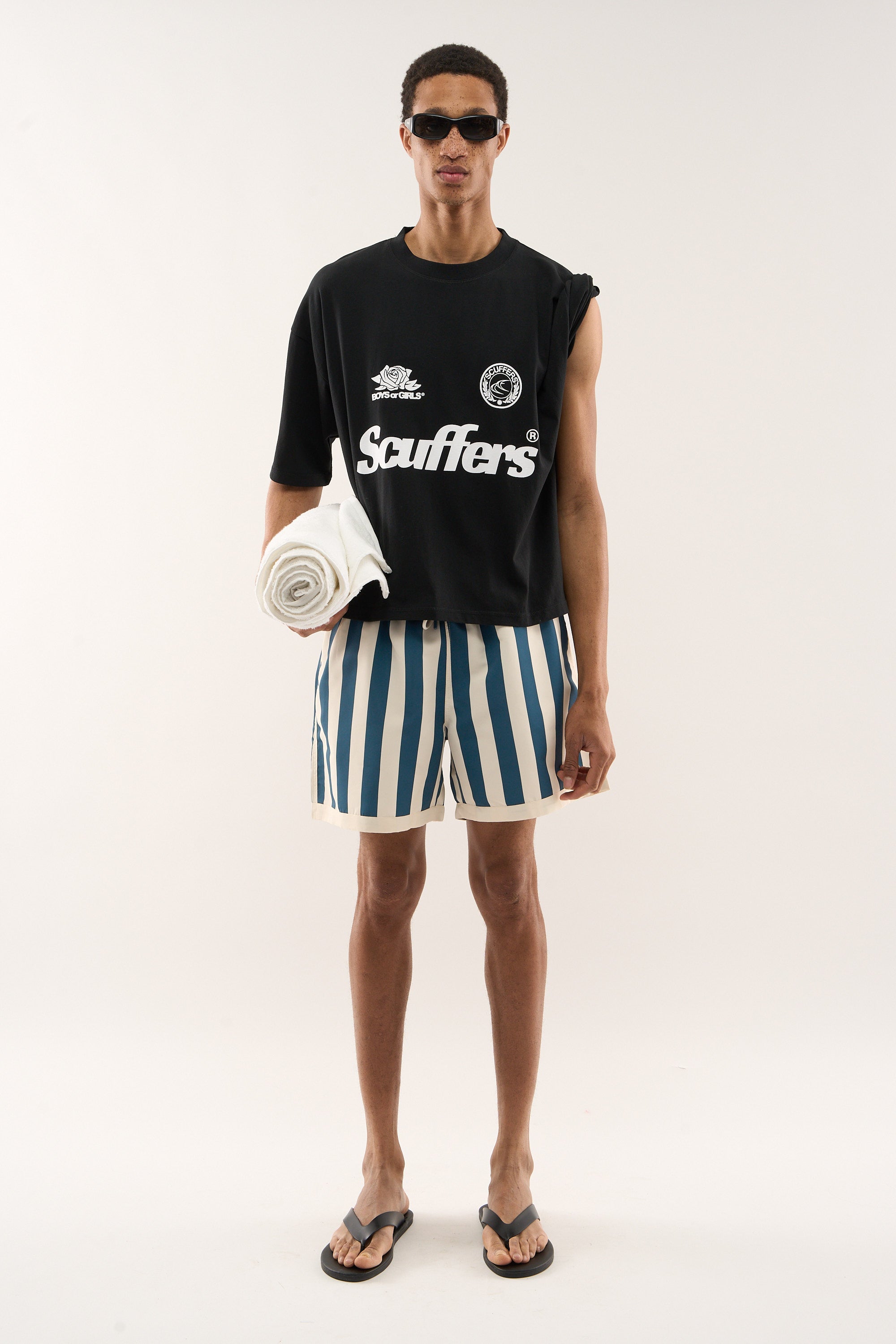 Badehose in Blau für den Garten