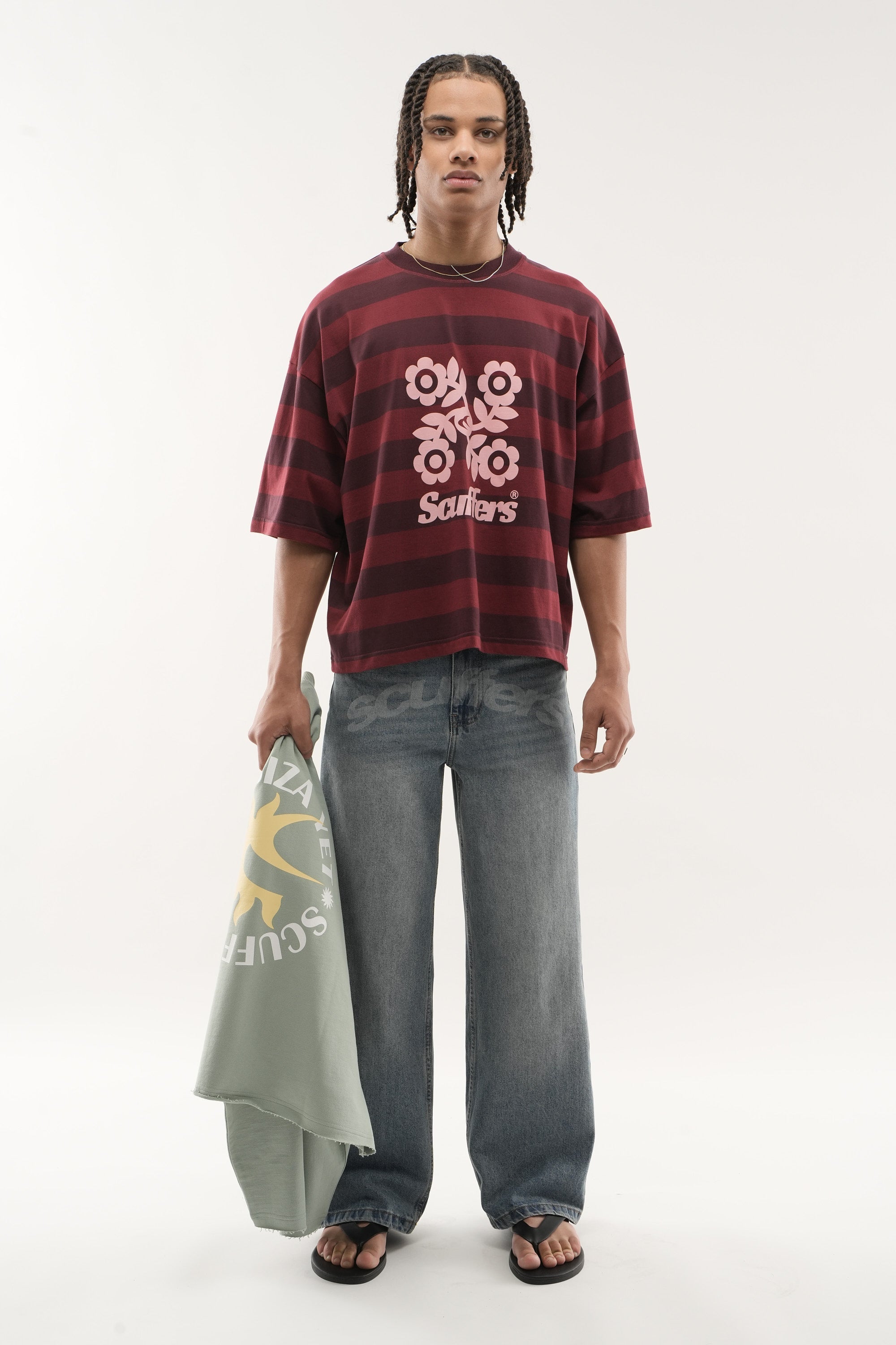 Pollen Burgunderrotes T-Shirt