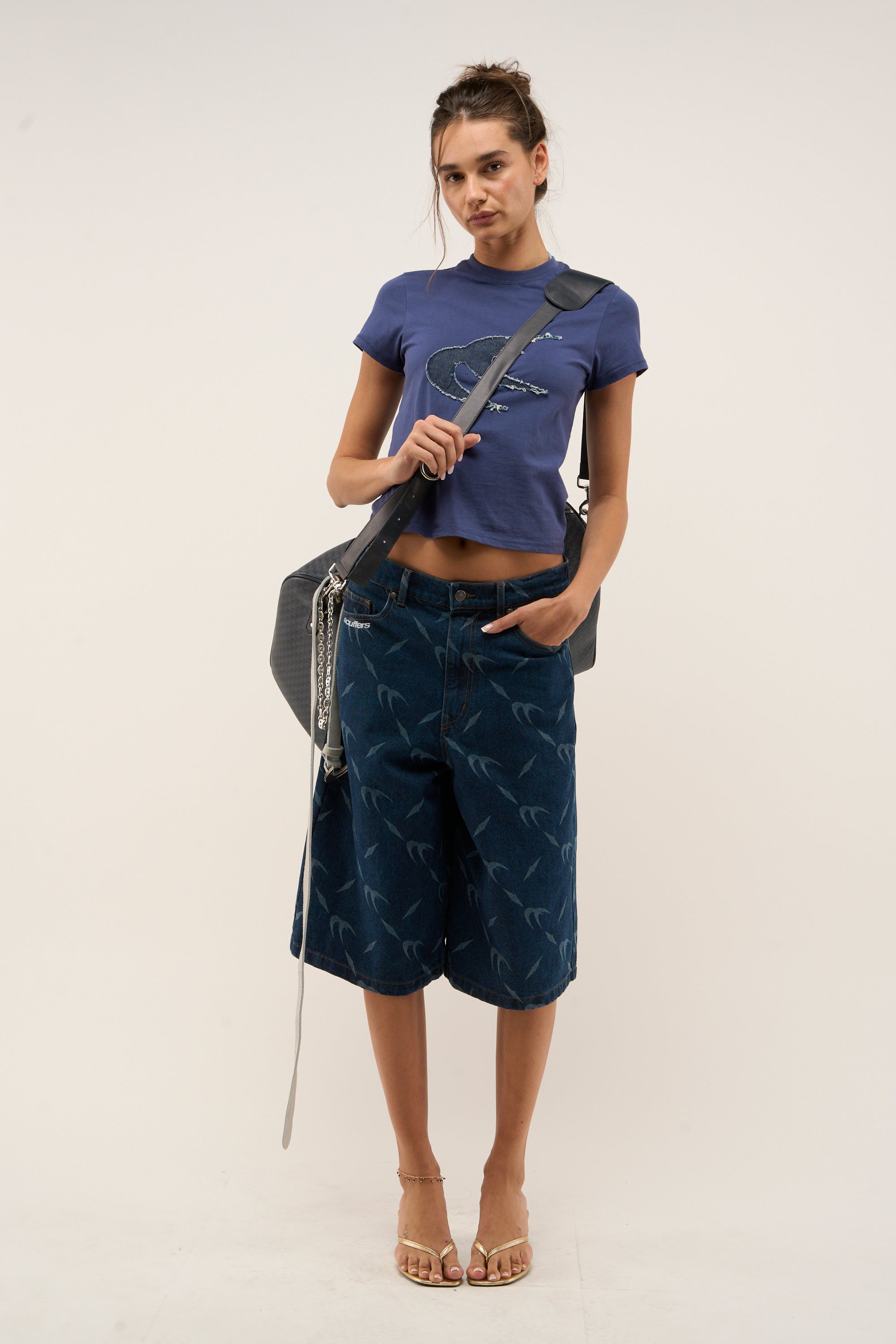 Silber-dunkelblaue Jorts