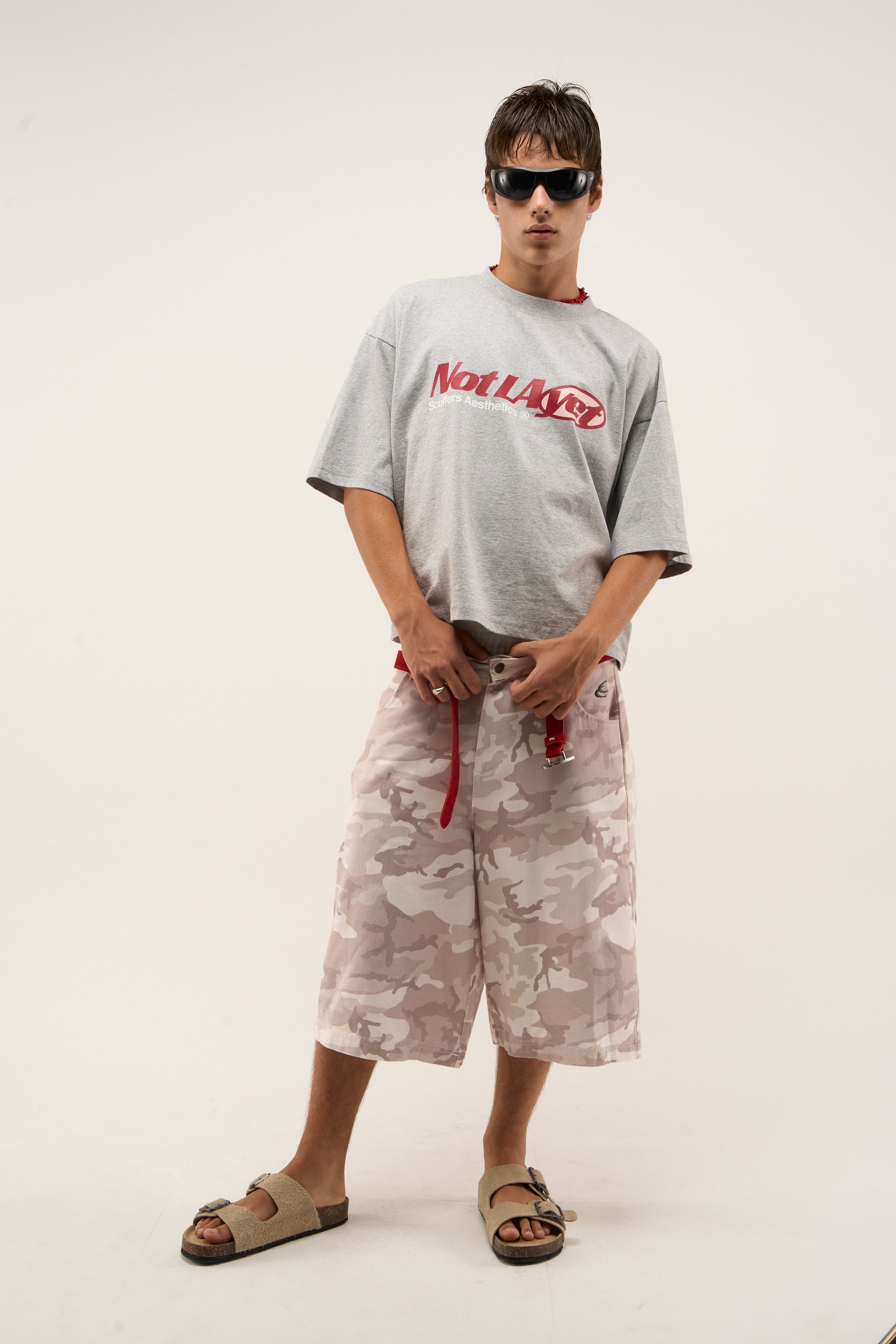 Noch nicht LA Graumeliertes T-Shirt