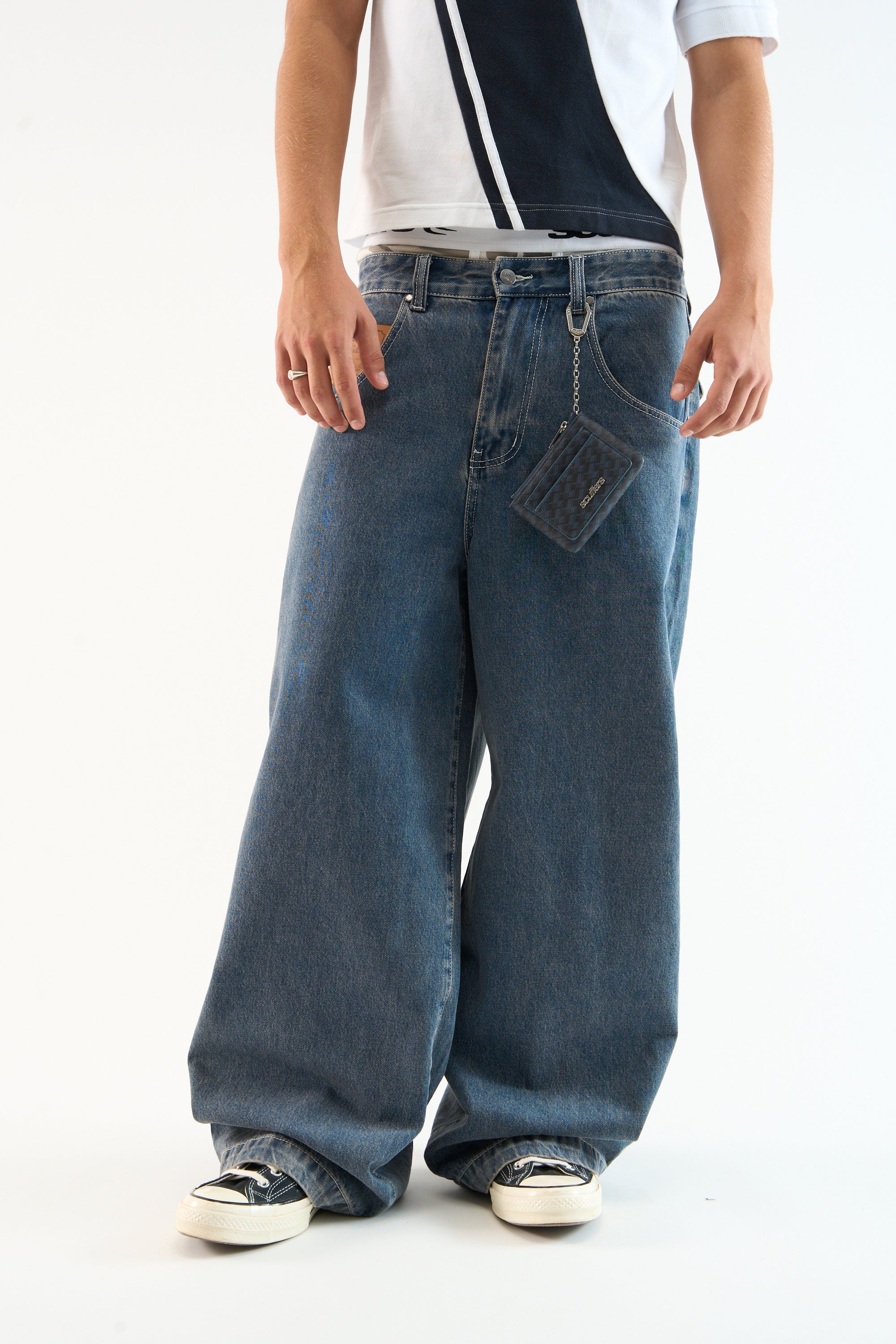 7-Pocket-Hose, blau