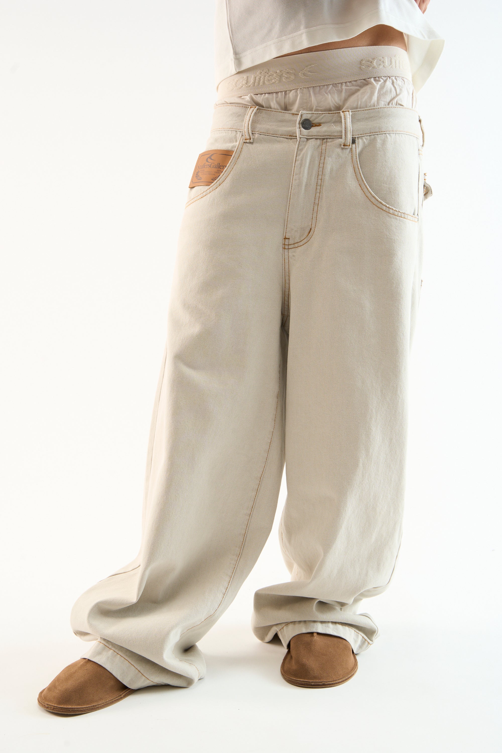 7-Pocket-Hose in Ecru