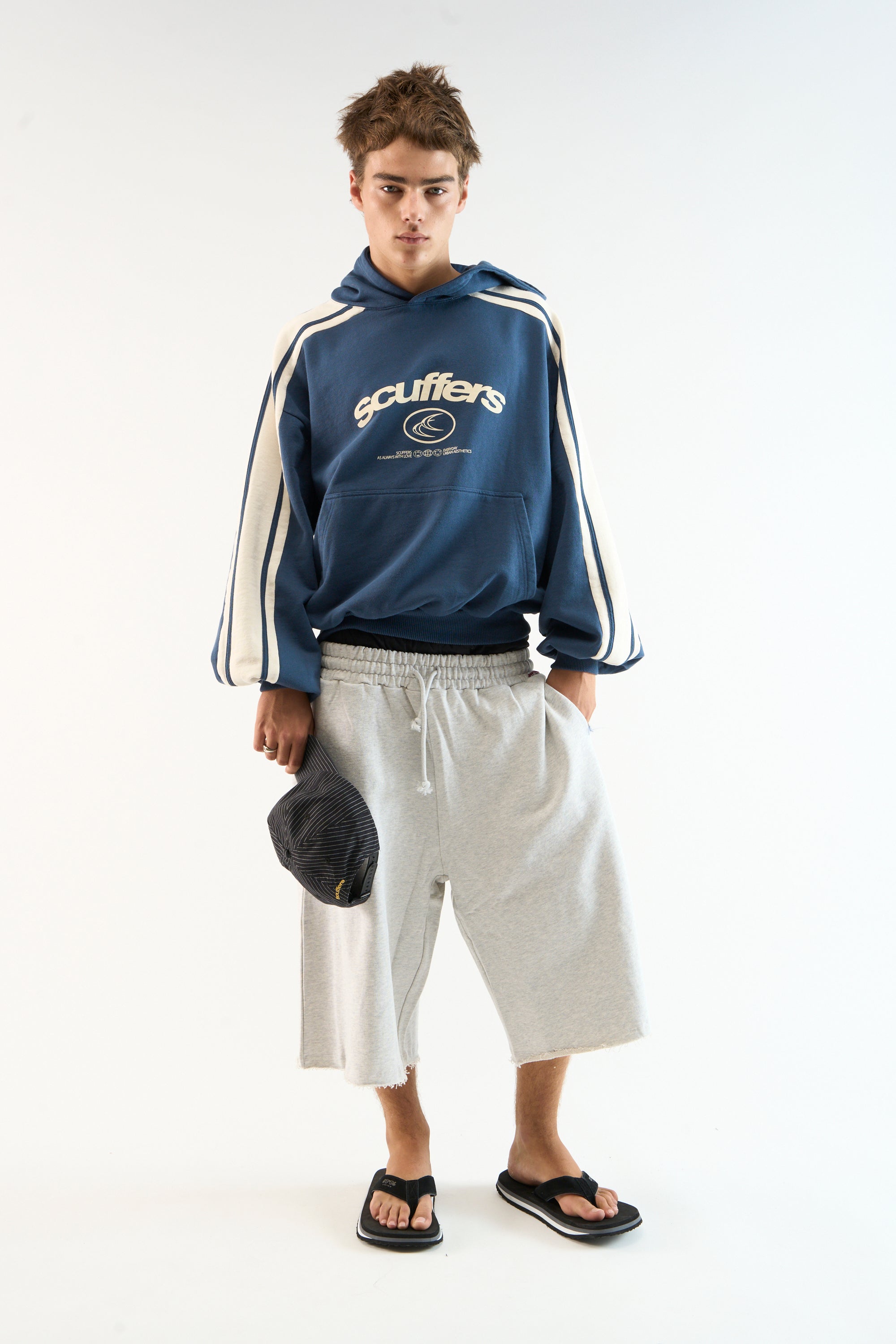 Müheloser blauer Hoodie