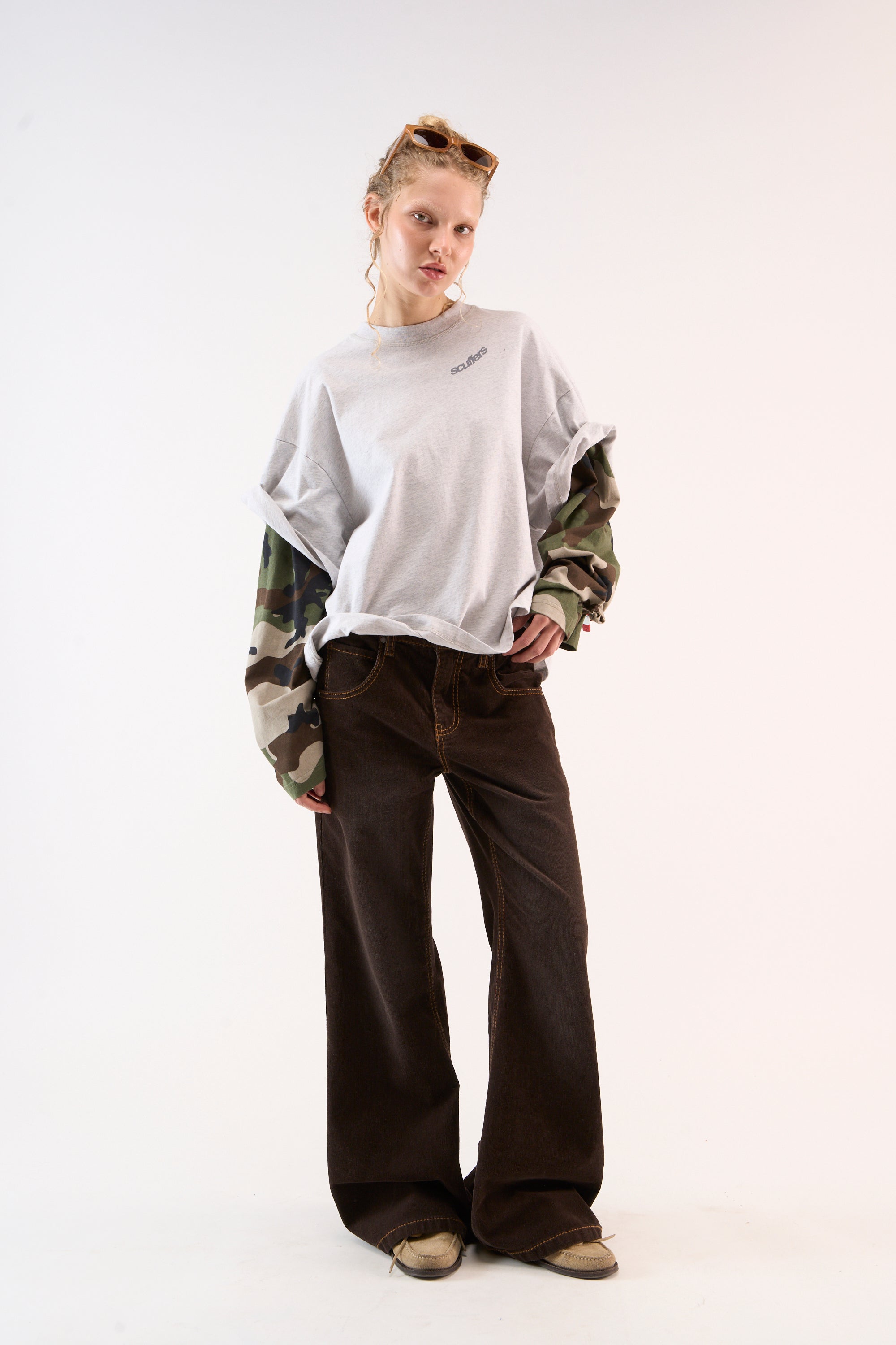 Neue Kurtis, grau meliert, langärmlig