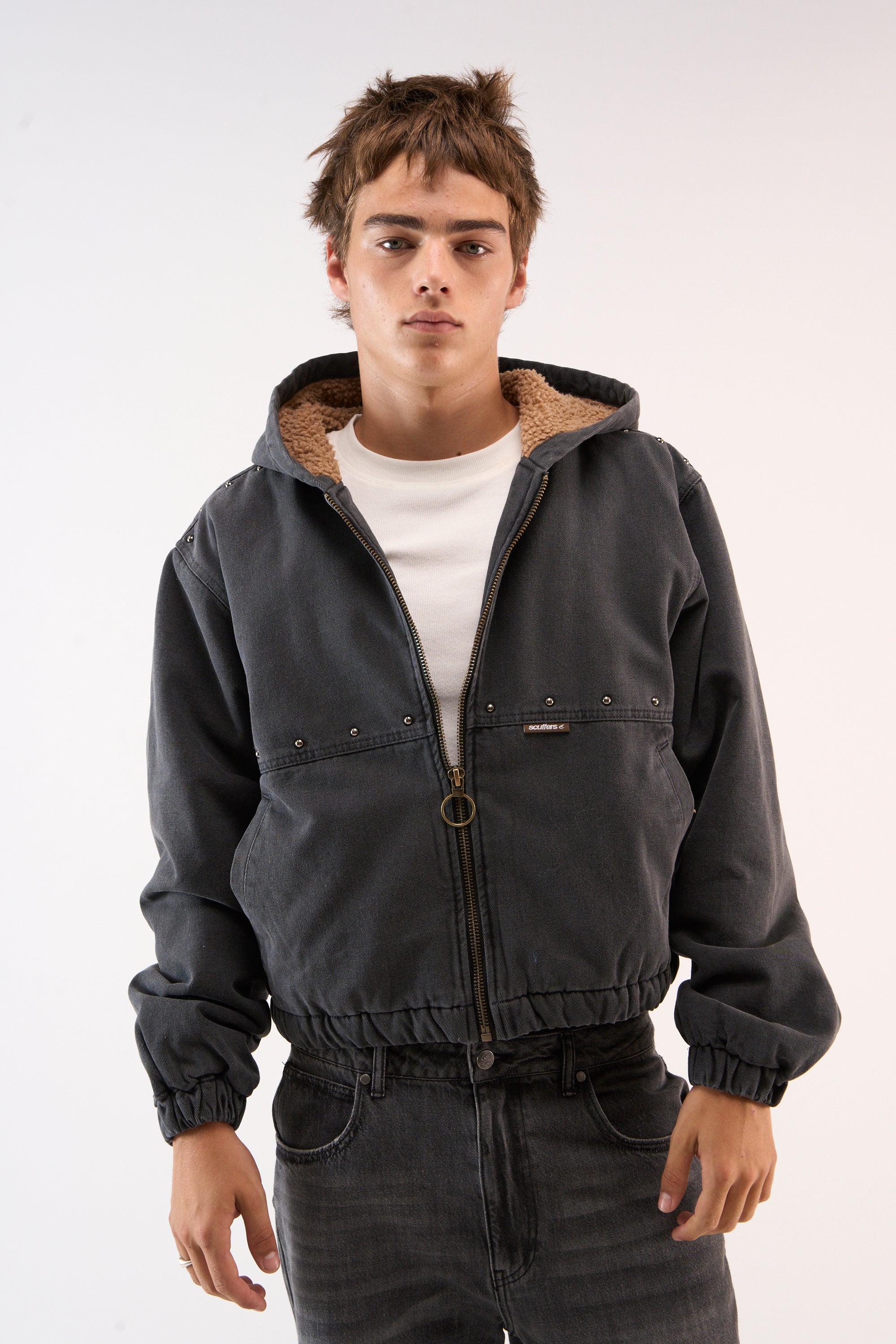 Arbeitsjacke aus dunklem Denim