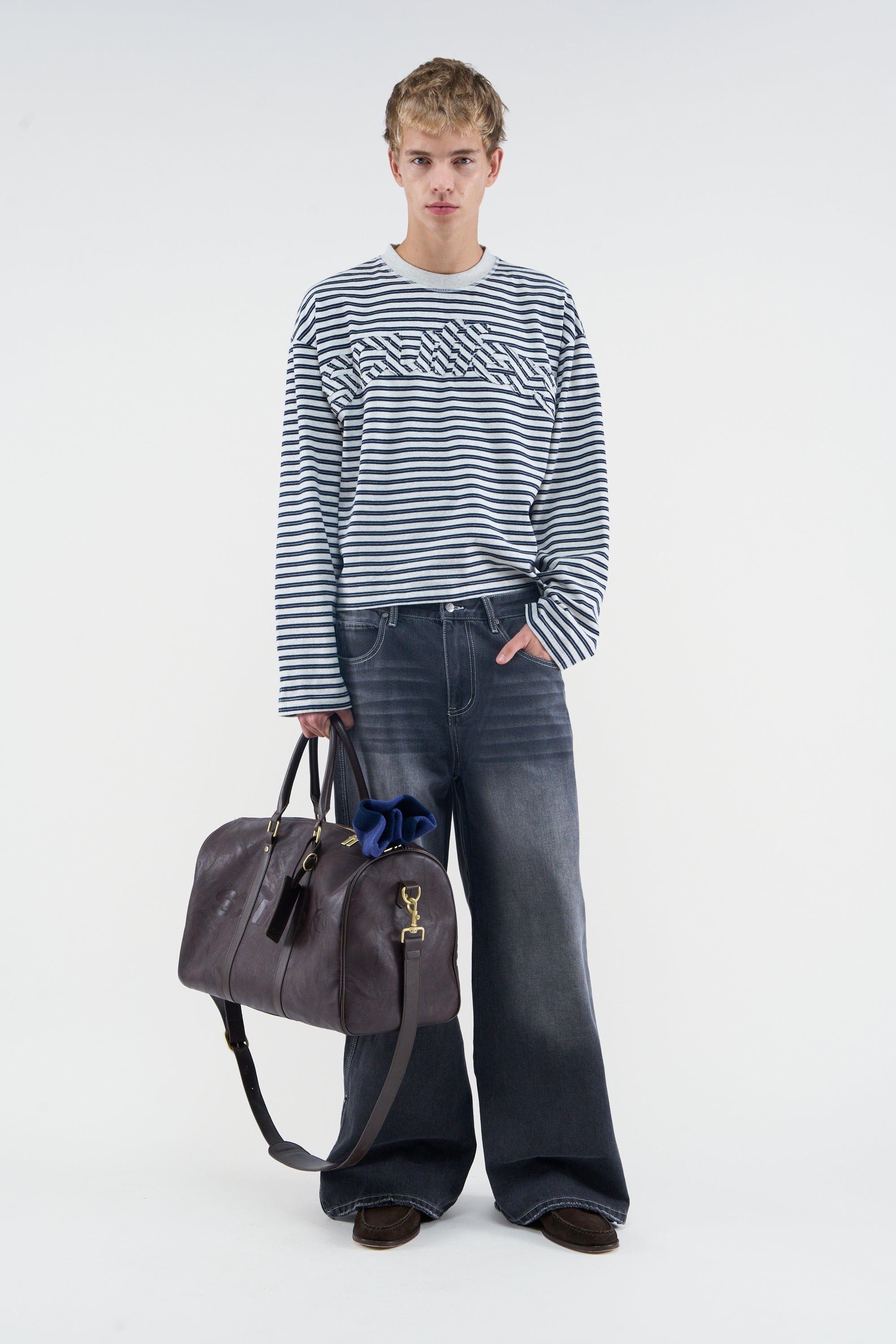 Raw Stripe Navy Longsleeve