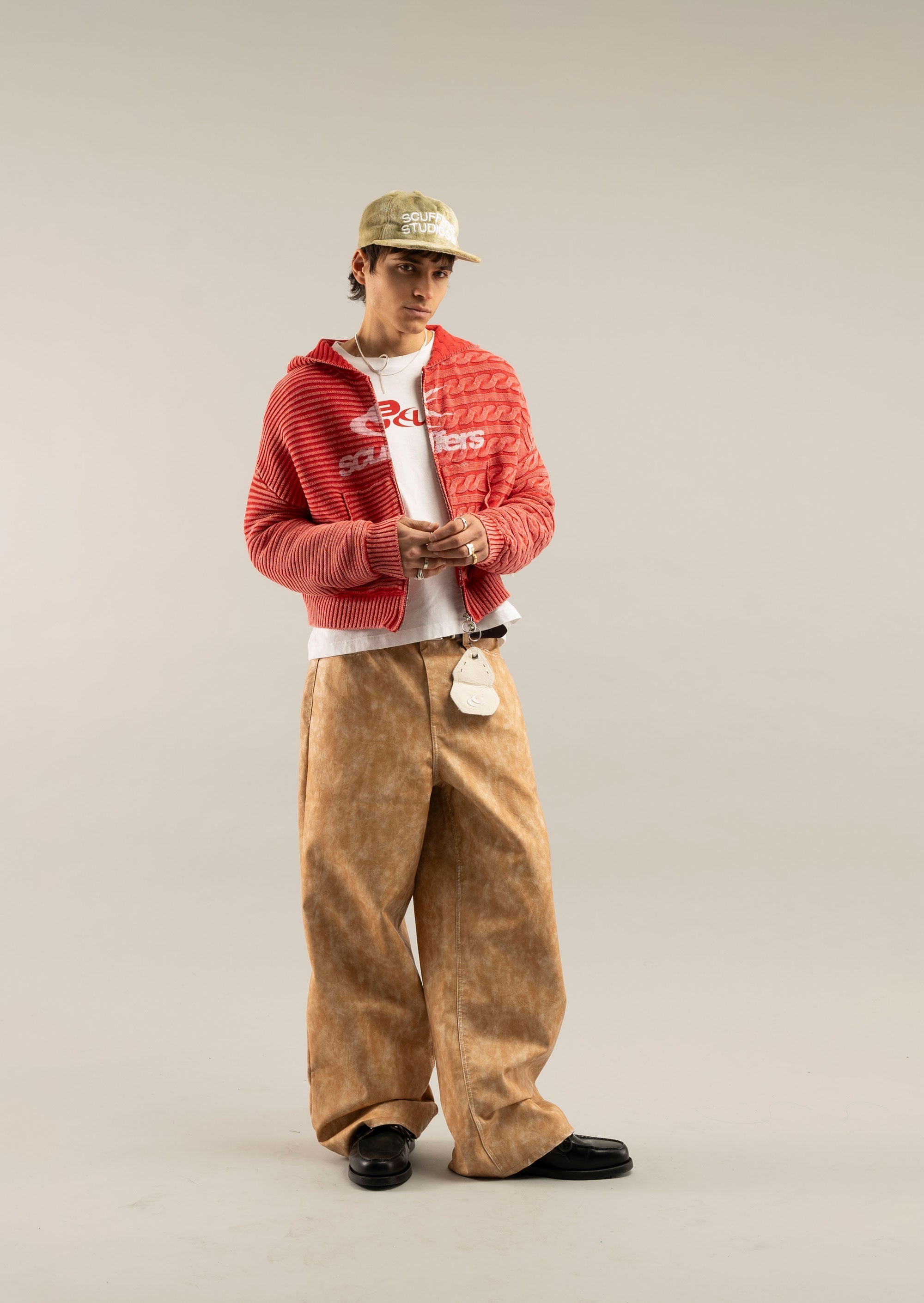 Französischer roter Strickreißverschluss