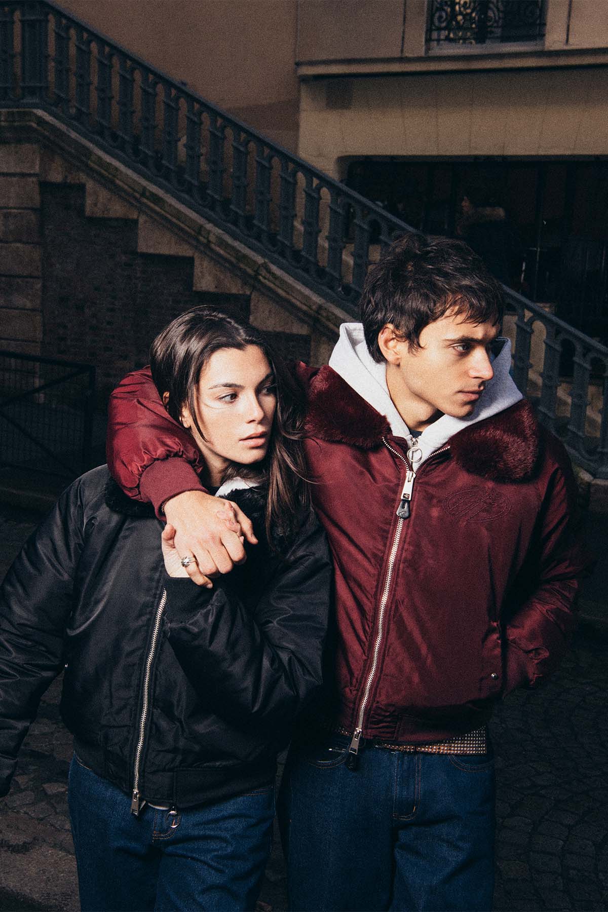 SCFF Schwarze Bomberjacke