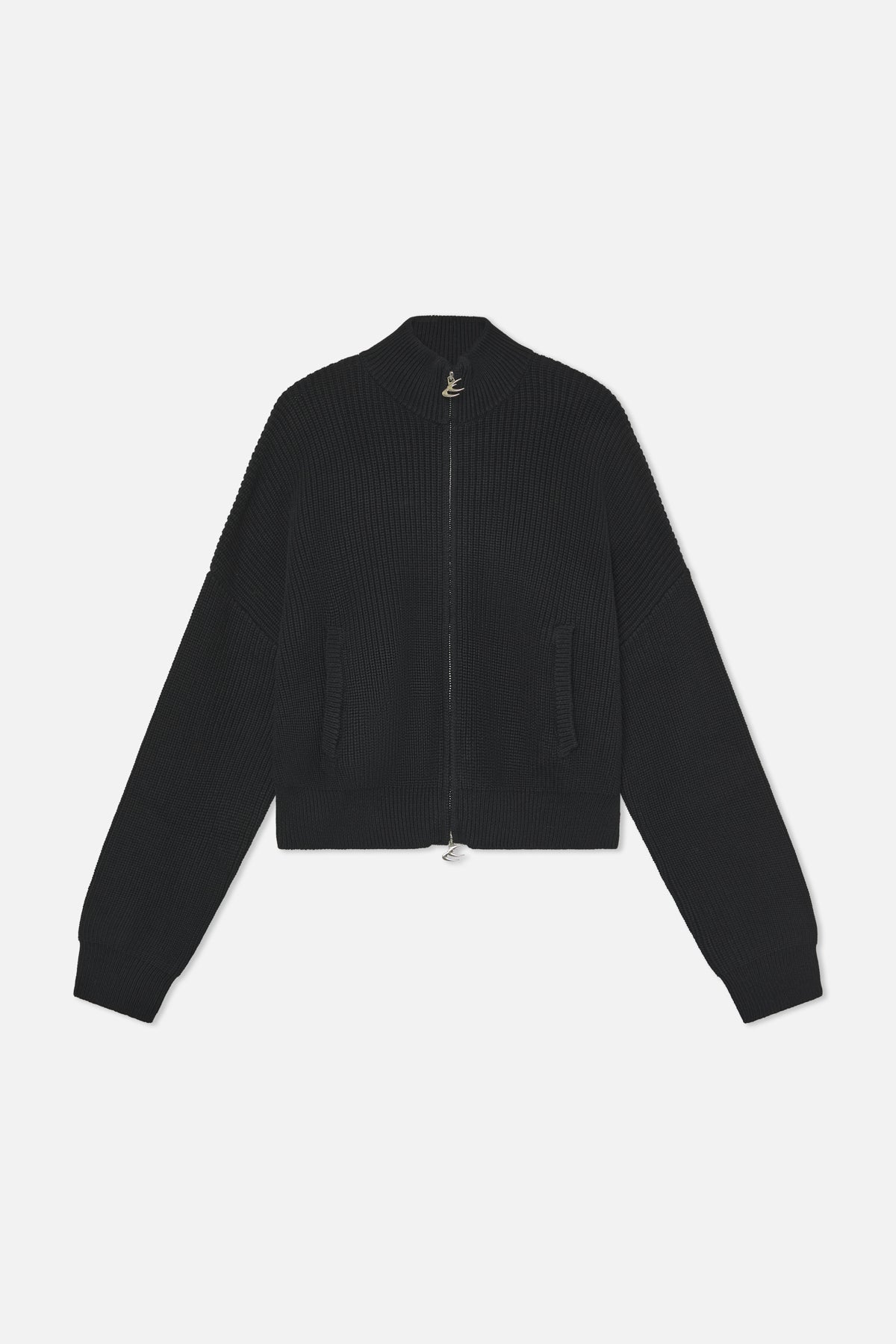 Delore Schwarzer Strickreißverschluss