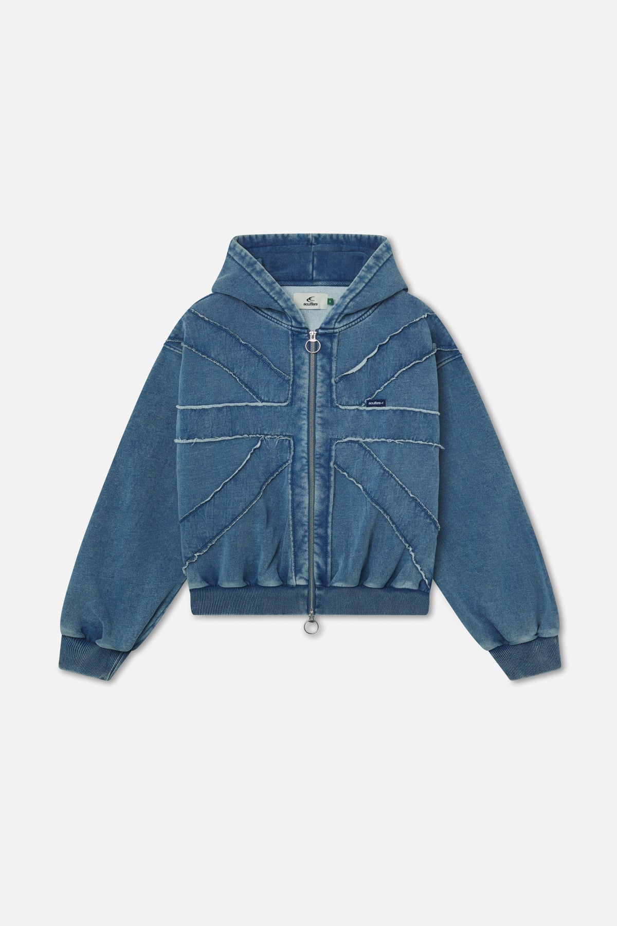 Flaggenblauer Reißverschluss