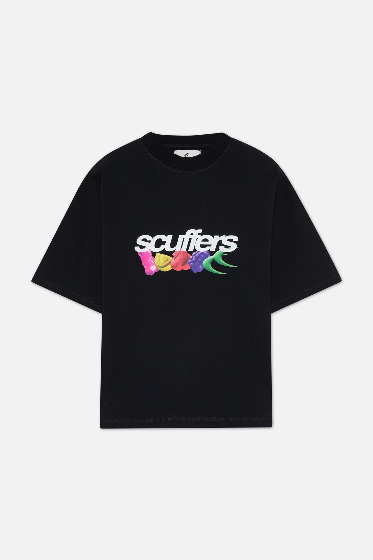 Schwarzes Gummi-T-Shirt