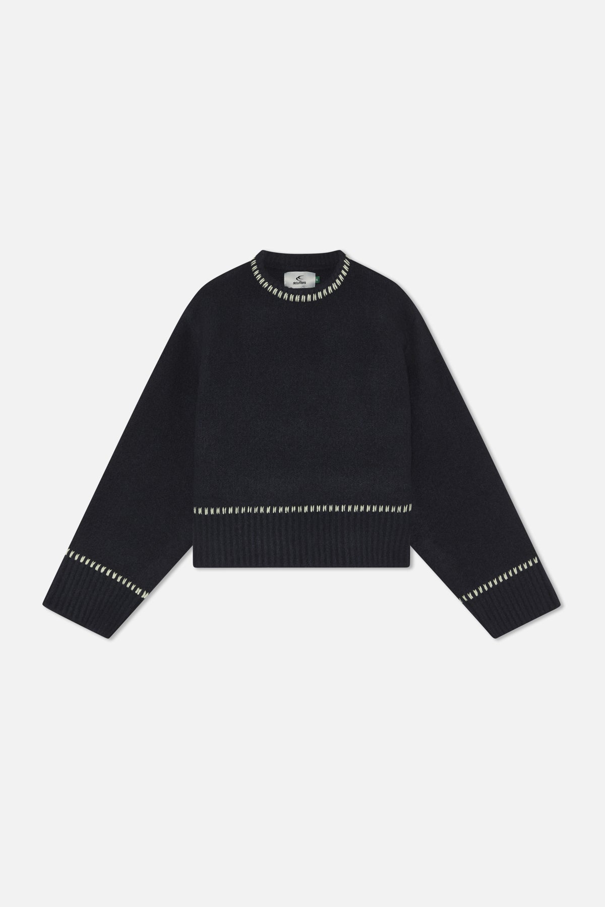 Handgestrickt in Blau