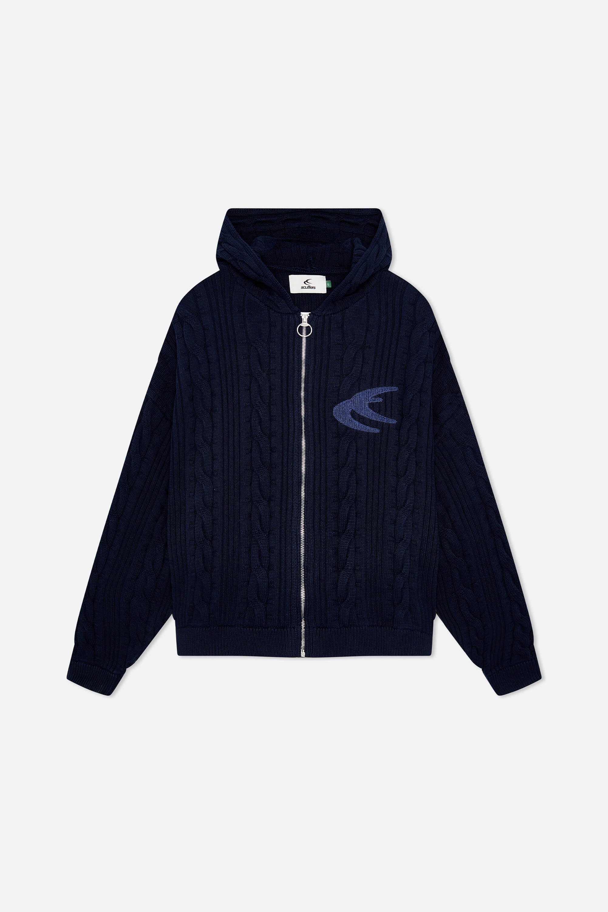 Latte Navy Zipper Strick