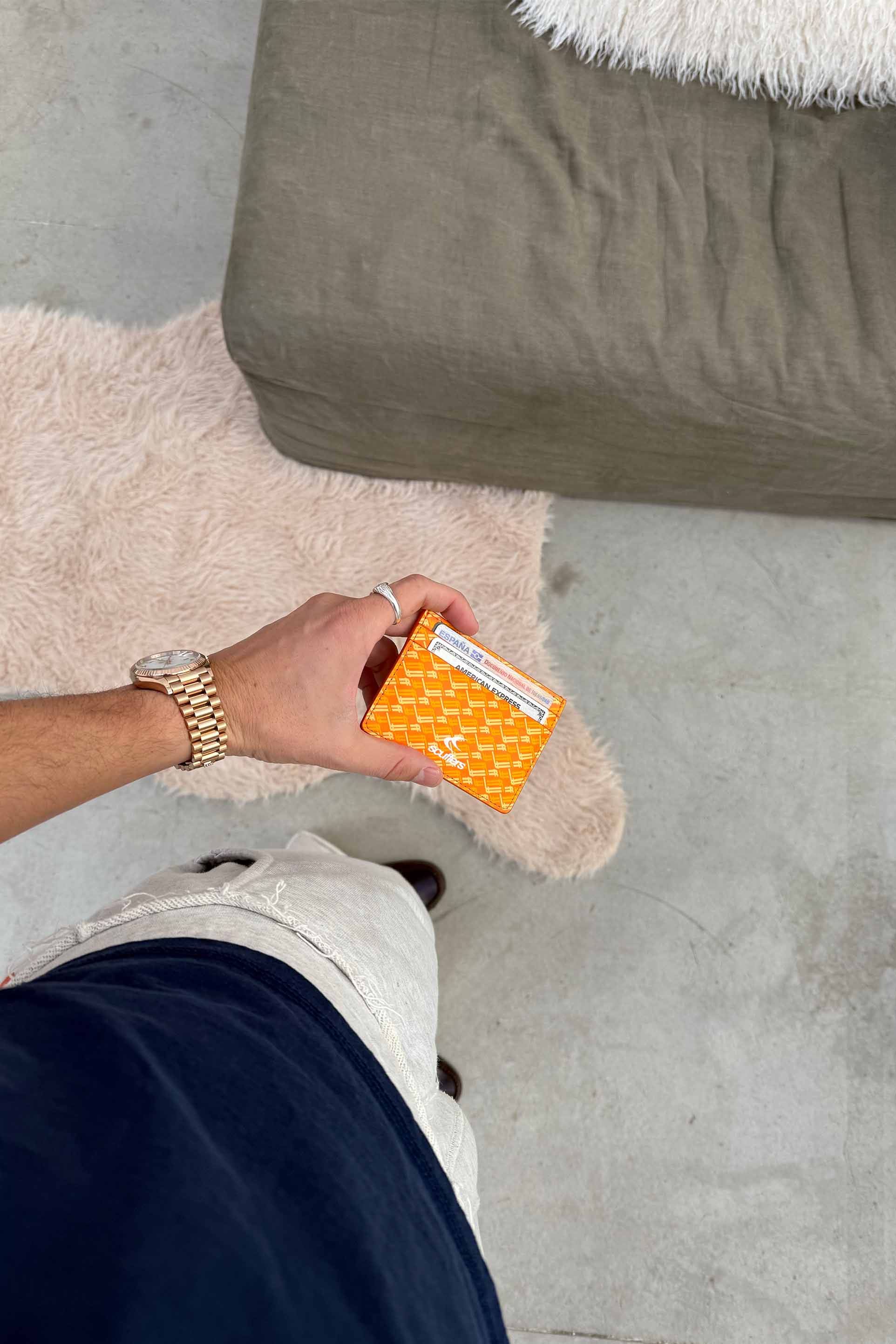 Monogramm gelbe Geldbörse