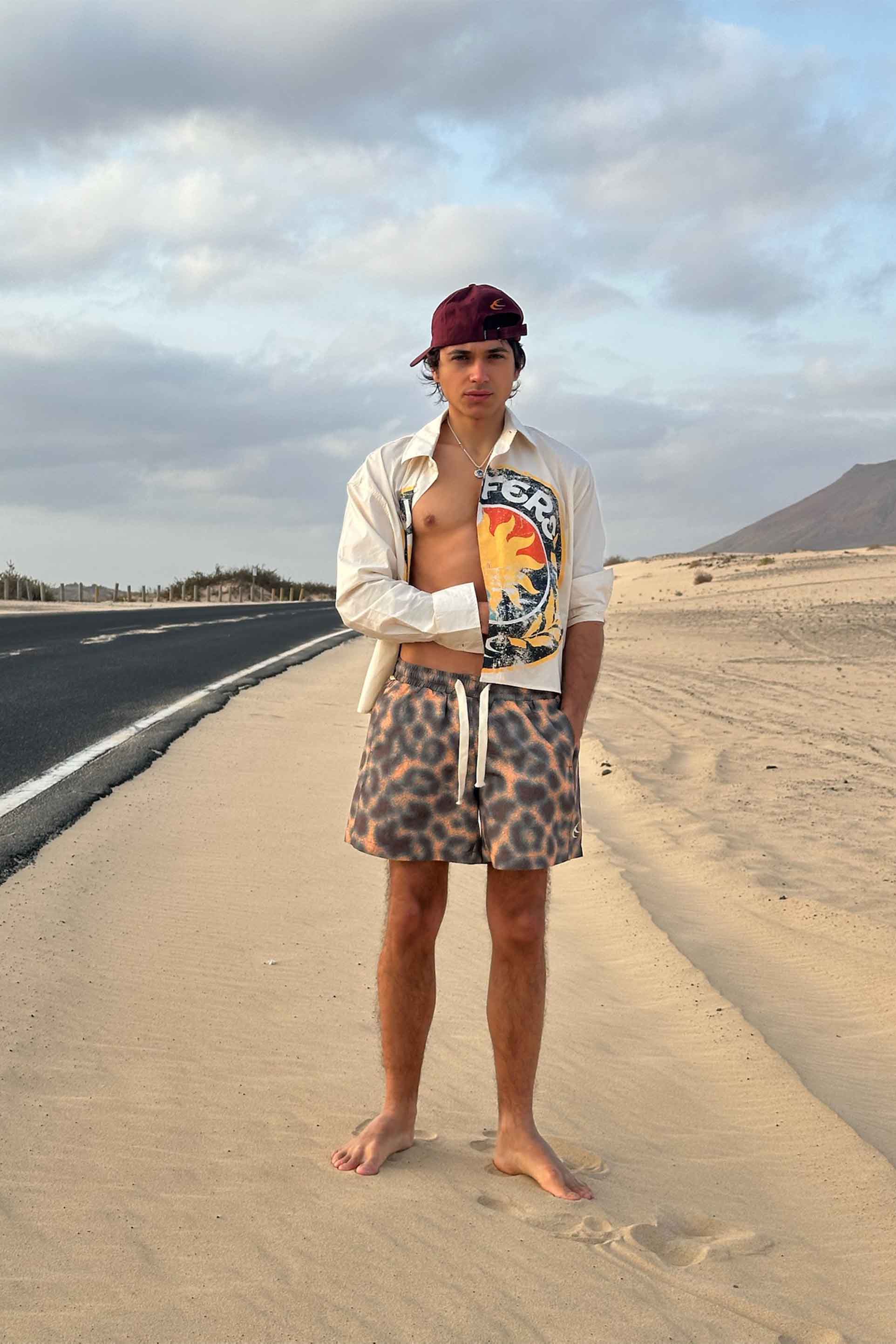 Badehose in Leopardenbraun