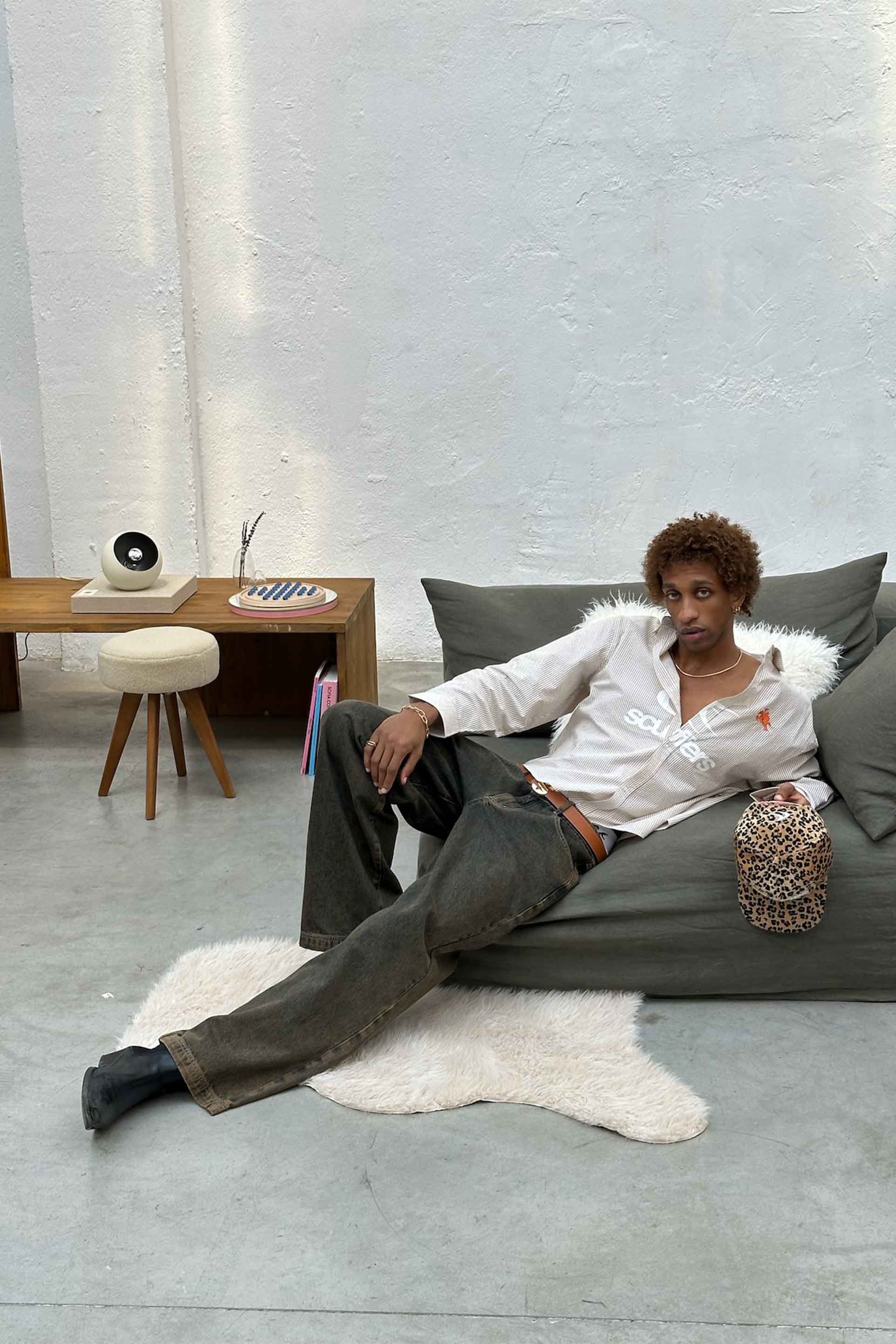 Germain Gelb gestreiftes Hemd