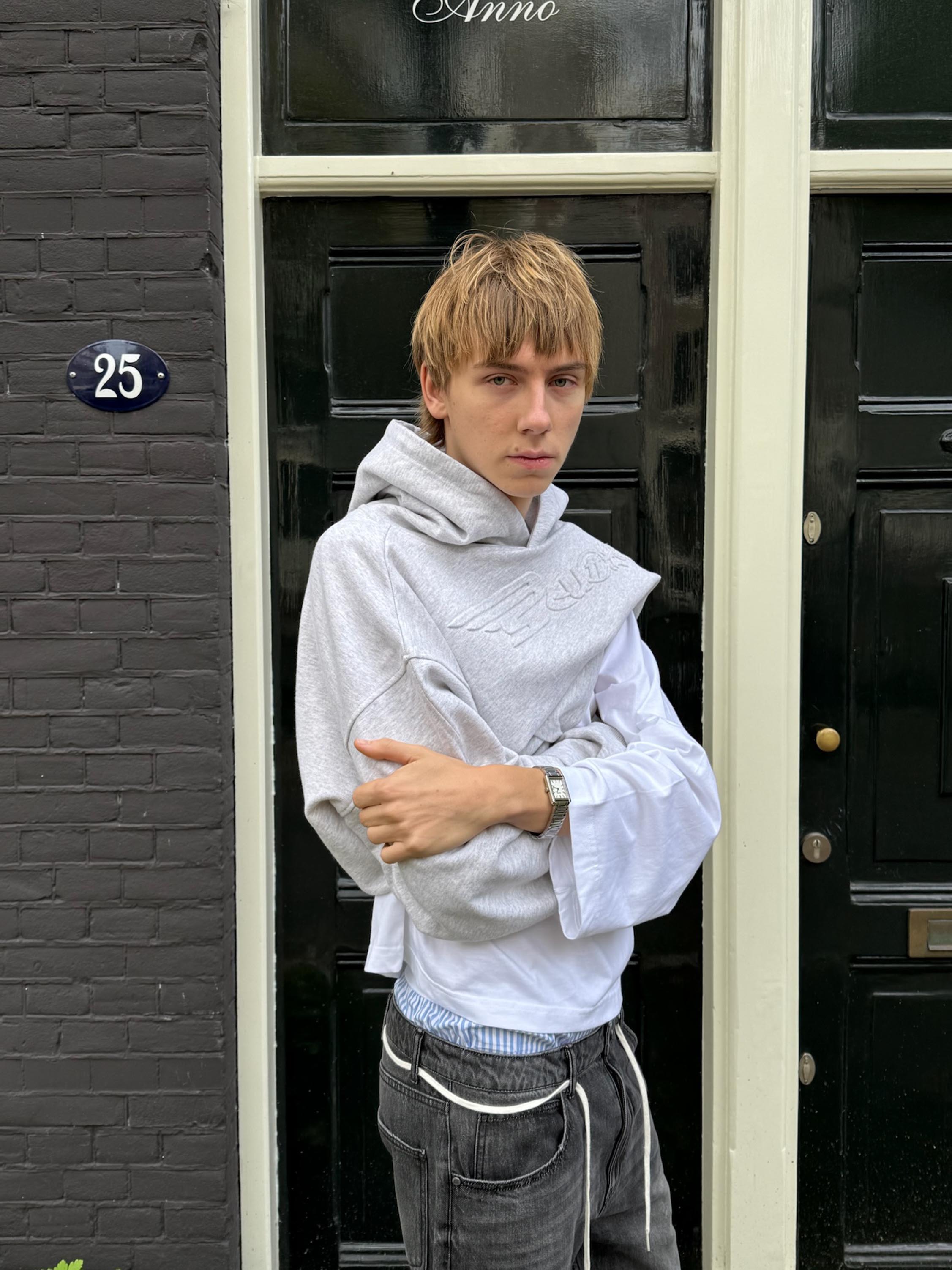 Internet-Hoodie in Hellgrau