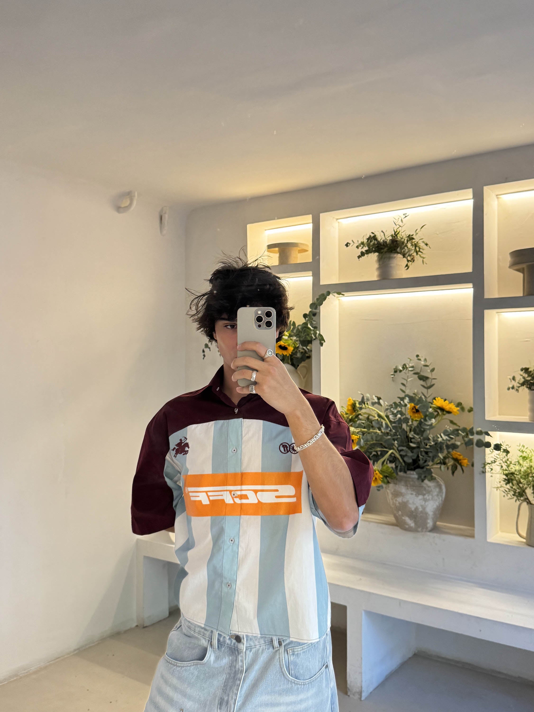 Forza Burgundy &amp; Blue Shirt