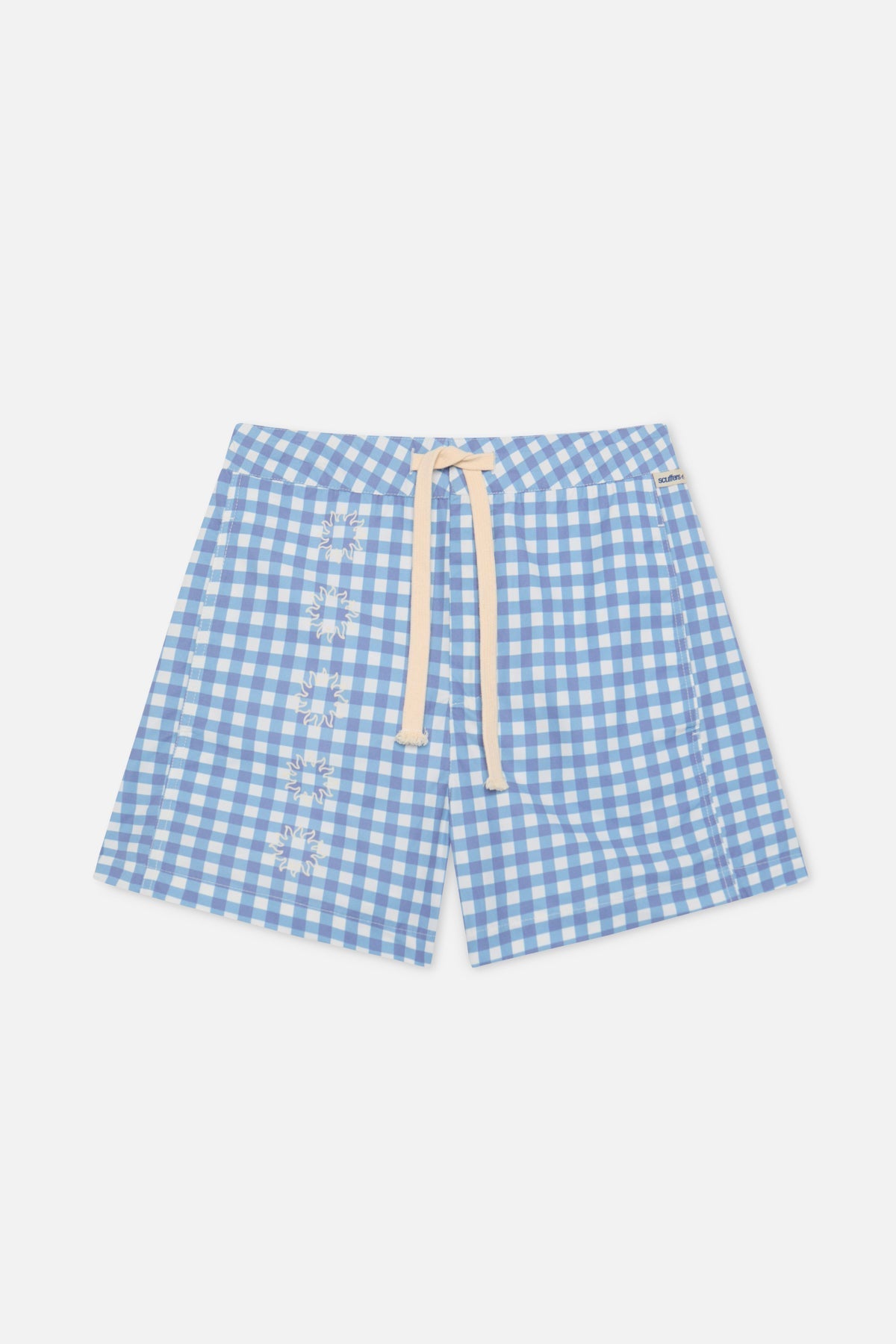 Neue Ibiza-Badehose mit blauem Karomuster